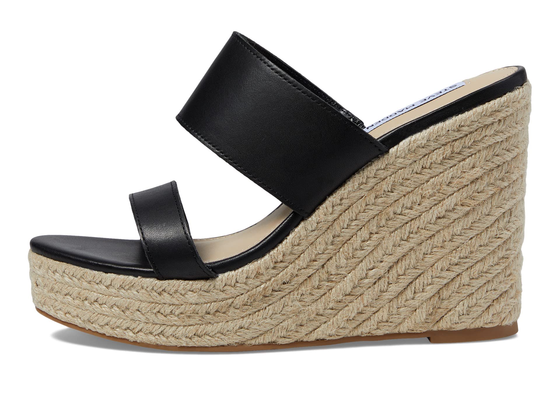 Steve Madden Women's Sunrise Wedge Sandals - Comfortable Jute-Wrapped Wedge Heel with Padded Footbed, Open-Toe Design for Summer, Beach & Casual Outings
