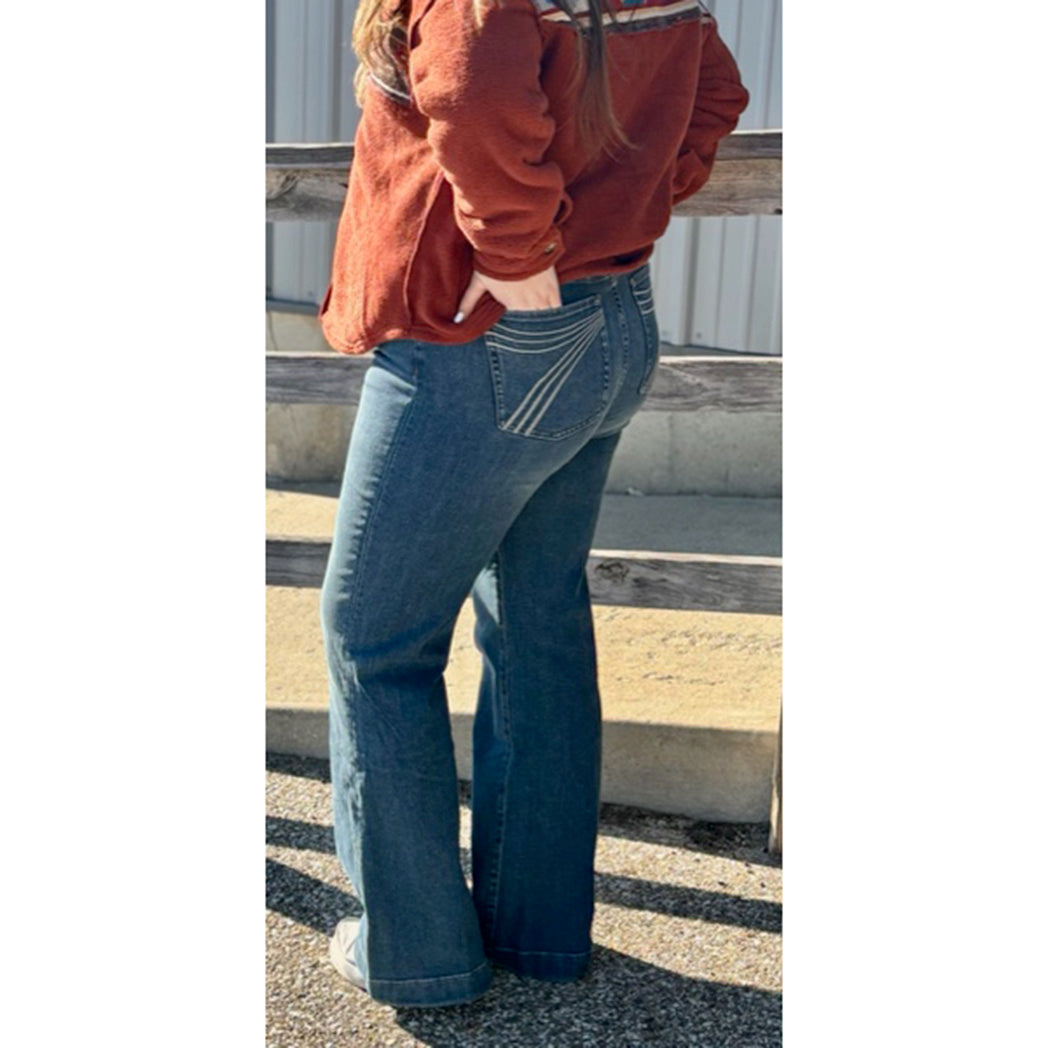 7 For All Mankind Women's Sacramento Dojo Trouser - High Waist Slim Fit Stretch Jeans for Casual & Work Wear | Comfortable Everyday Pants for Office, Travel & Date Night