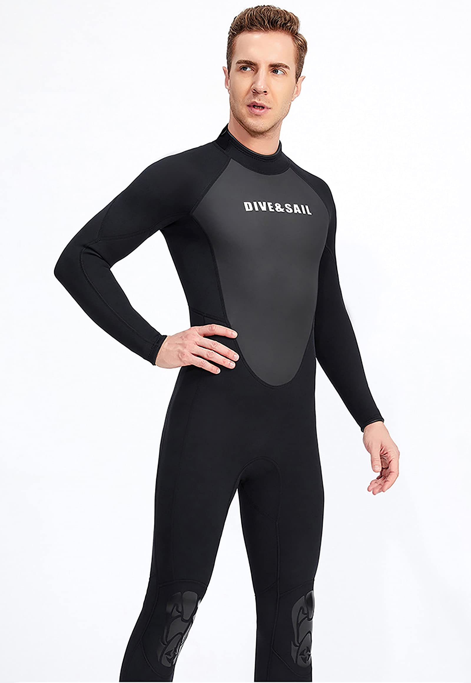 Premium 3mm Neoprene Full Body Wetsuit for Men & Women - Long Sleeve Thermal Diving Suit with Back Zipper for Surfing, Swimming & Water Sports (Black, XXXL) - Ideal for Scuba Diving, Snorkeling & Cold Water Activities