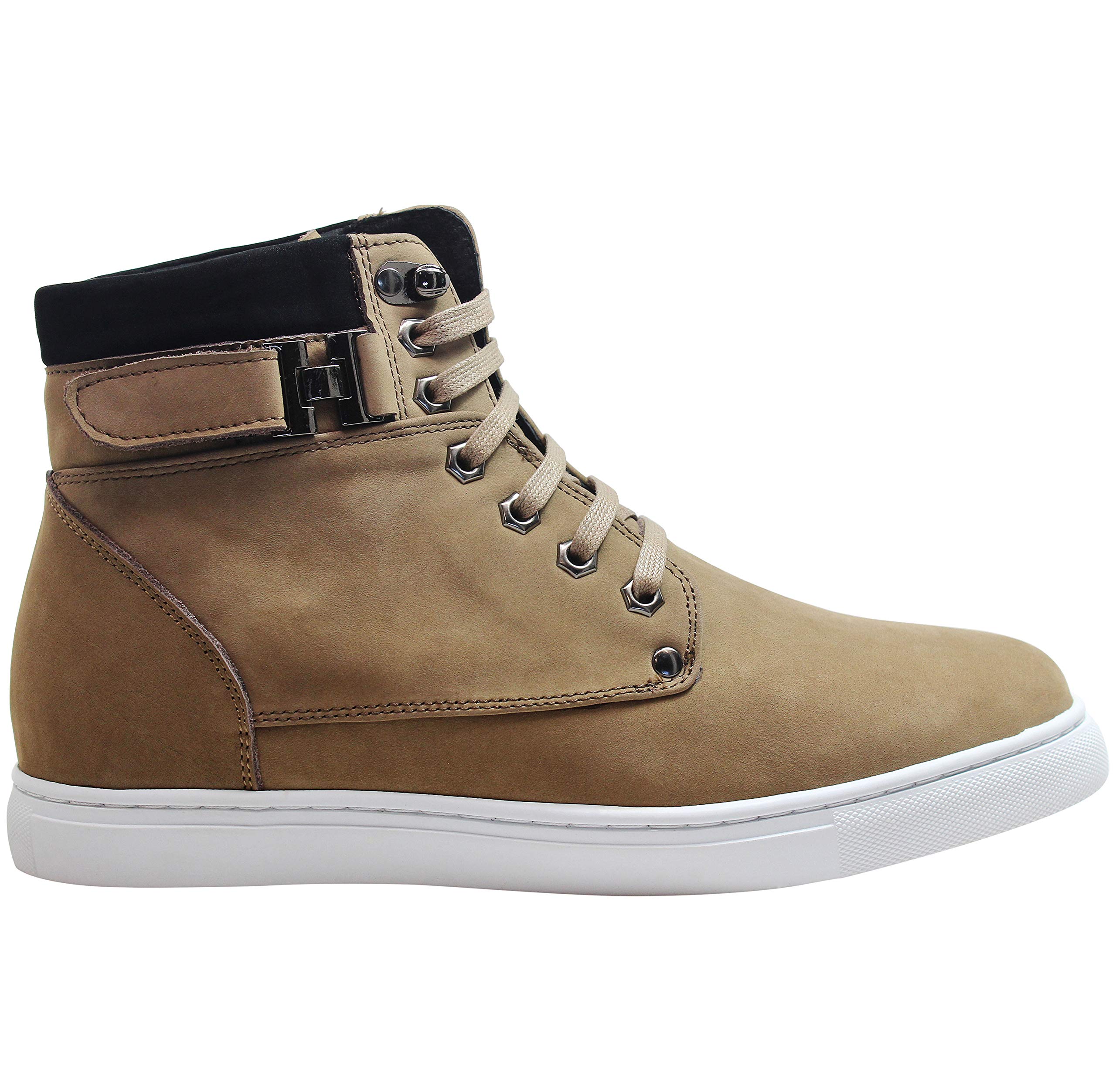 CALTO Men's Invisible Elevator Shoes - 2.6