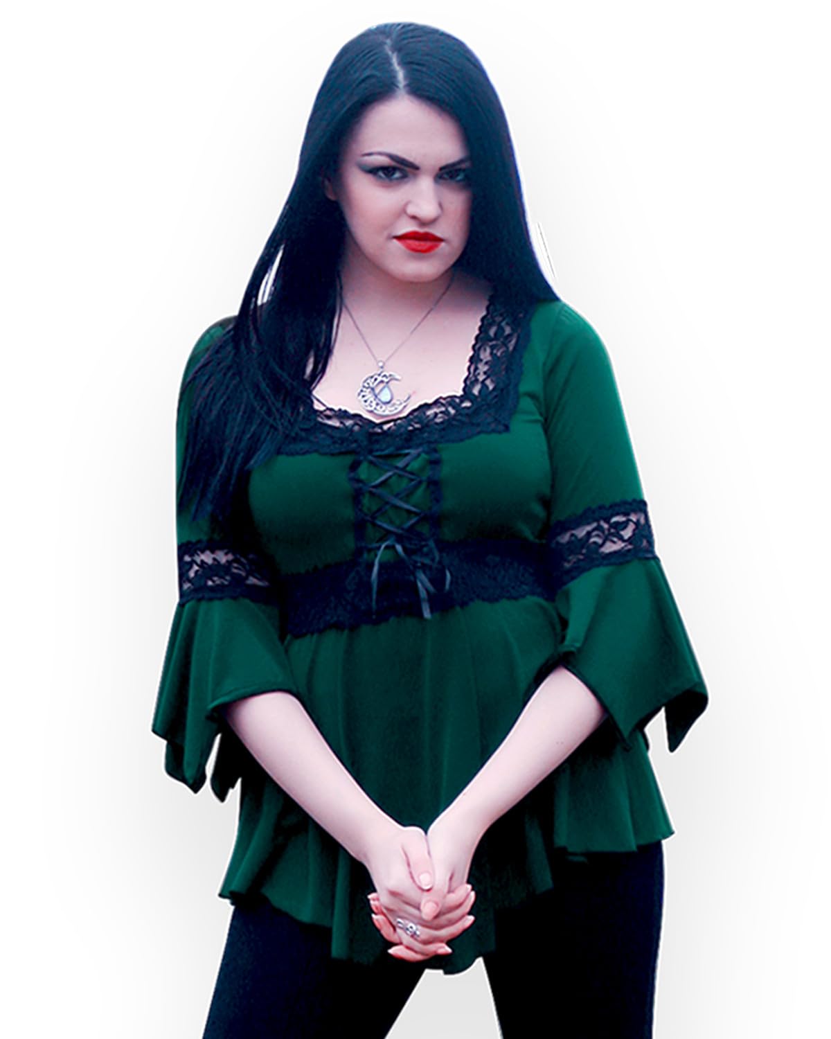 Victorian Gothic Renaissance Corset Top for Women - Boho Lace Blouse for Cosplay, Renaissance Fairs & Festival Fashion | Perfect for Historical Reenactments, Steampunk Outfits & Gothic Weddings