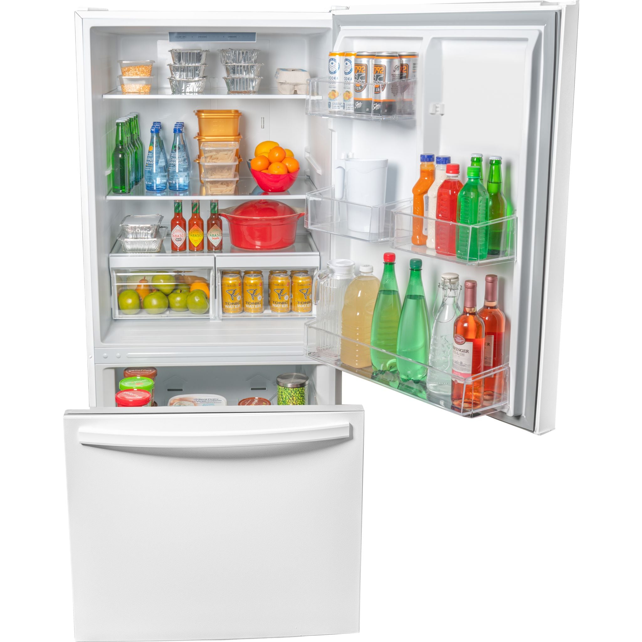 Danby DBM187E1WDB 18.7 Cu. Ft. Bottom Mount Refrigerator - Energy Star Rated, White - Perfect for Kitchens, Basements, or Office Spaces