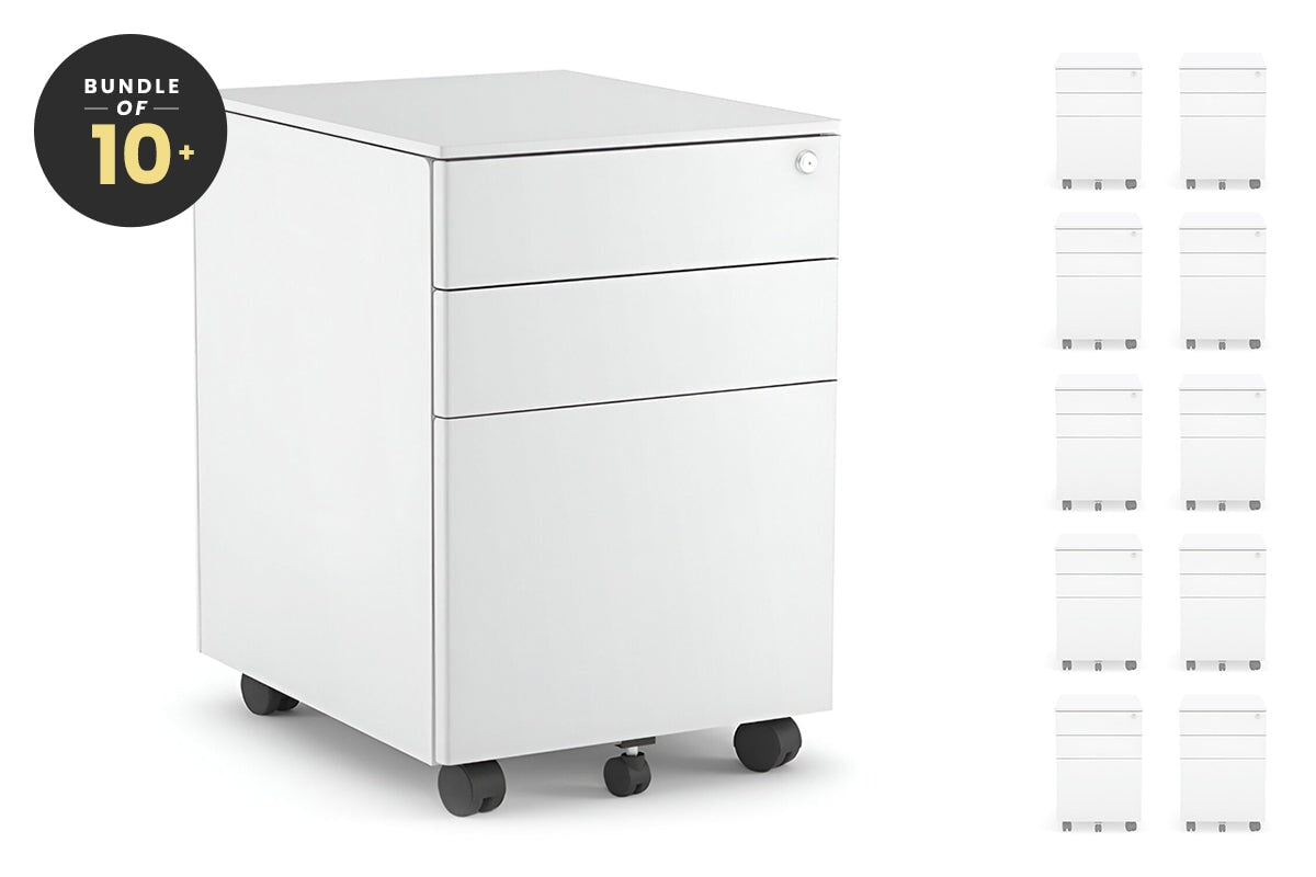 Mobile Pedestal with Filing Drawers - Heavy Duty Metal Office File Cabinet on Wheels - Perfect for Home Office, Classroom, or Workspace Organization
