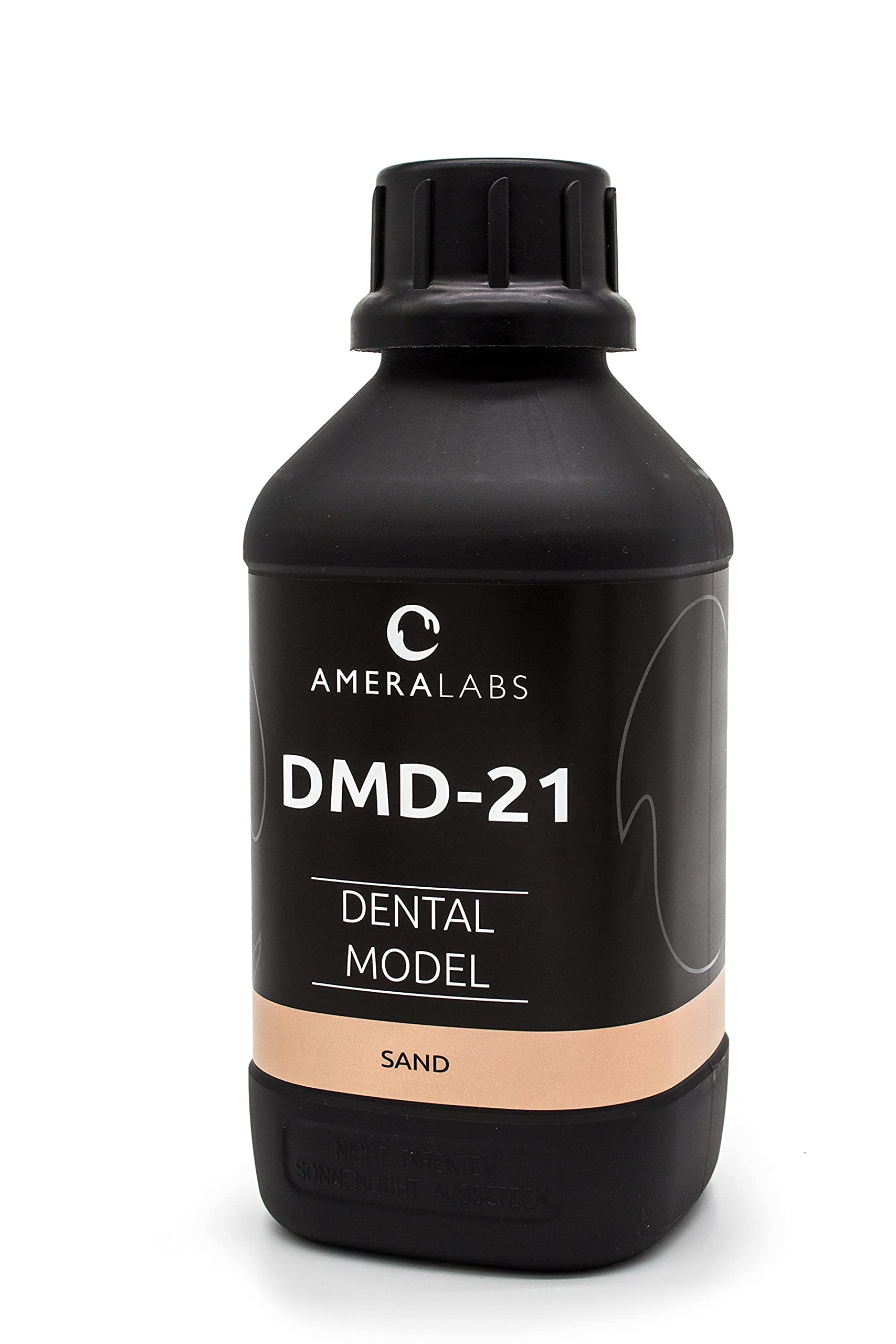 High Accuracy Dental 3D Printer Resin for LCD MSLA UV Printers - DMD-21 Fast Curing Model Resin (1kg, Sand Beige) - Perfect for Dental Crowns, Bridges & Orthodontic Models