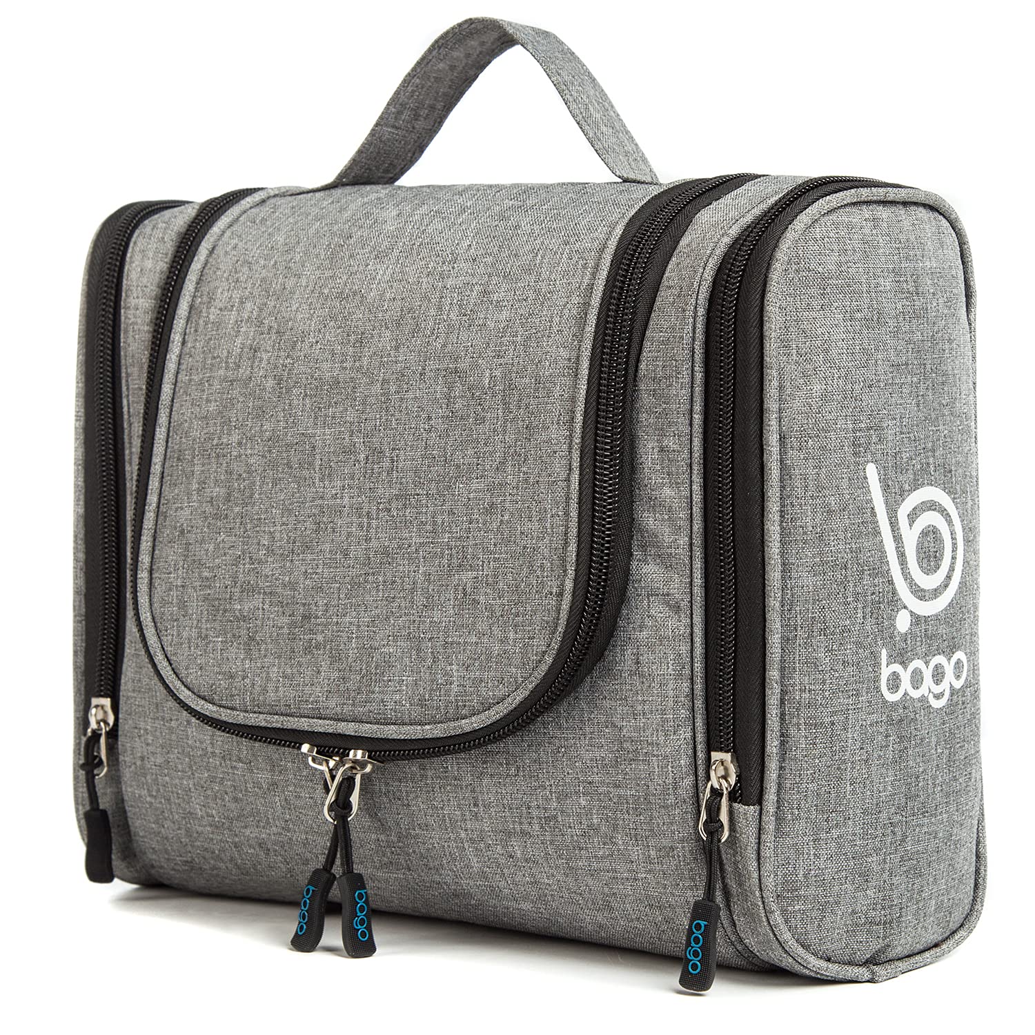 Premium Waterproof Hanging Toiletry Bag for Travel - Large Cosmetic Organizer for Women & Men - Bathroom Essentials Storage with Multiple Pockets (Snow Gray) | Ideal for Airplane Carry-on, Camping & Gym Use
