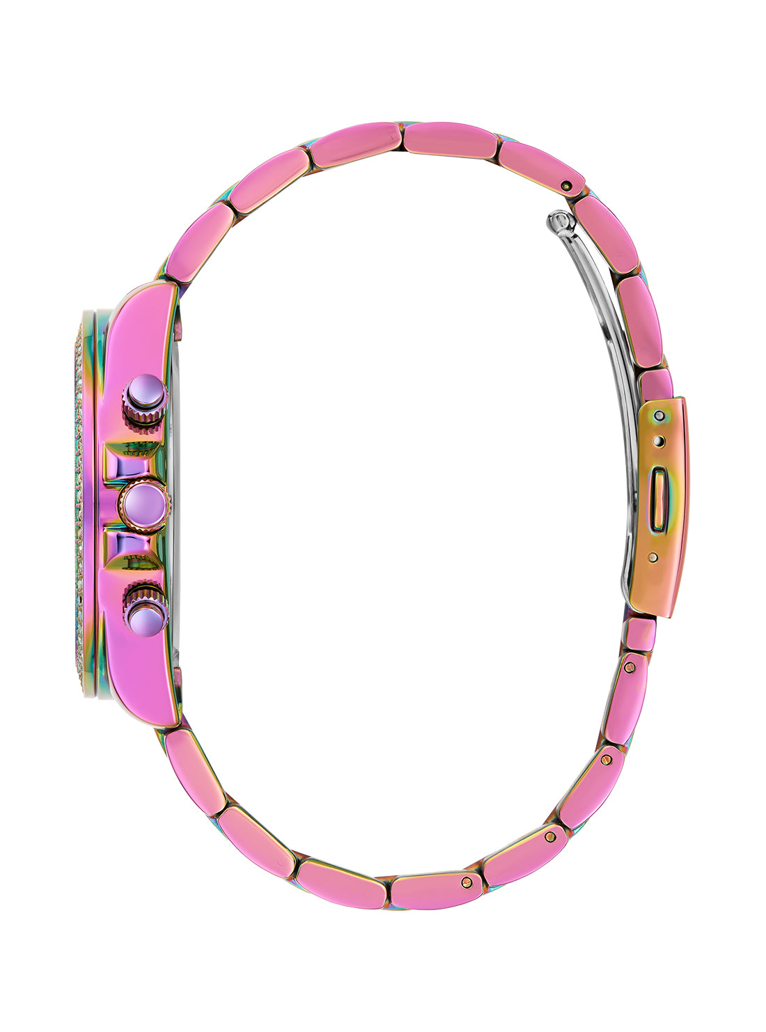 Iridescent Sol Glitz Watch - Waterproof Fashion Watch for Women, Trendy Glitter Dial & Adjustable Strap - Perfect for Parties, Beach, and Everyday Wear