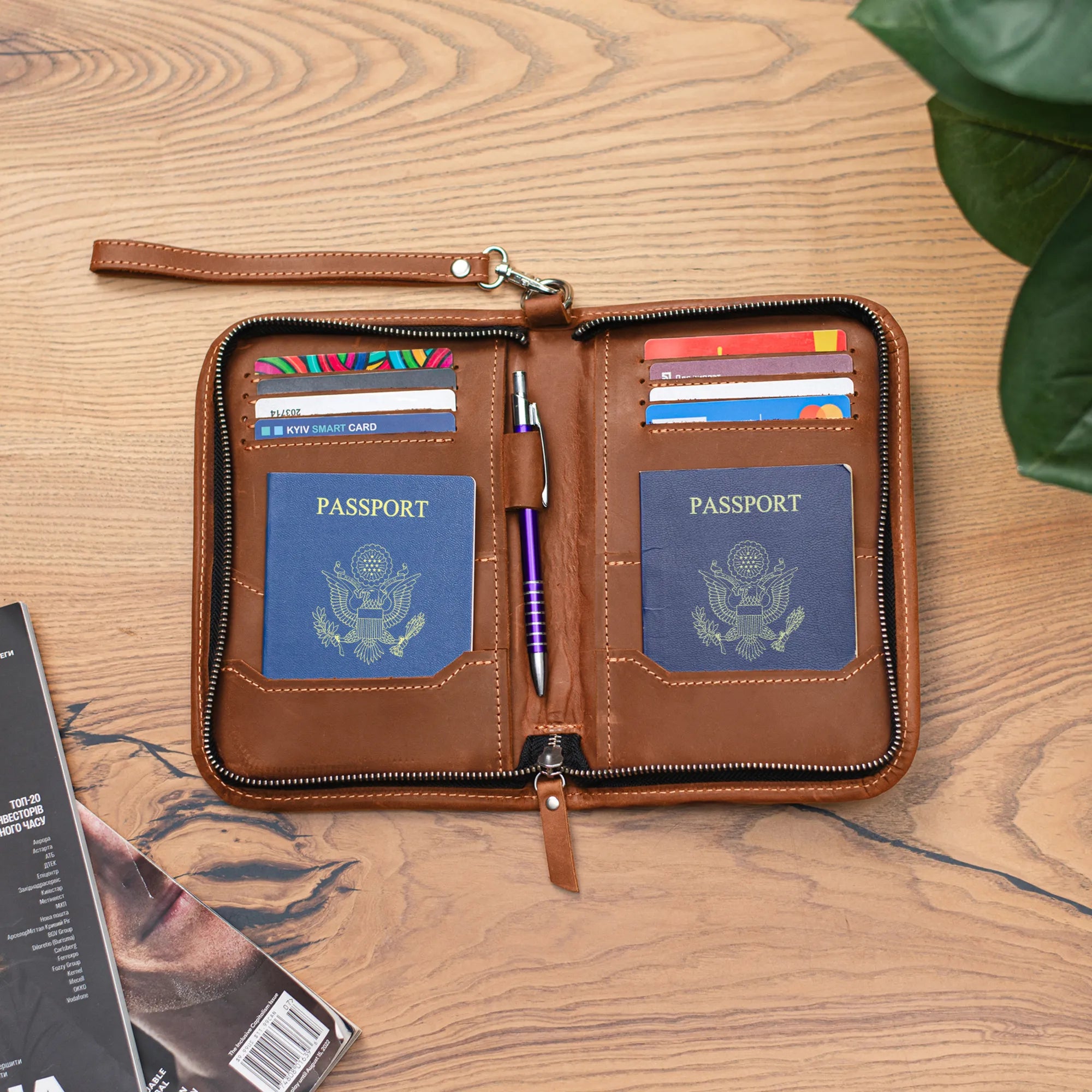 Premium RFID Blocking Passport Holder with Secure Zipper - Perfect for International Travel & Airports | Waterproof Travel Wallet for Documents & Credit Cards