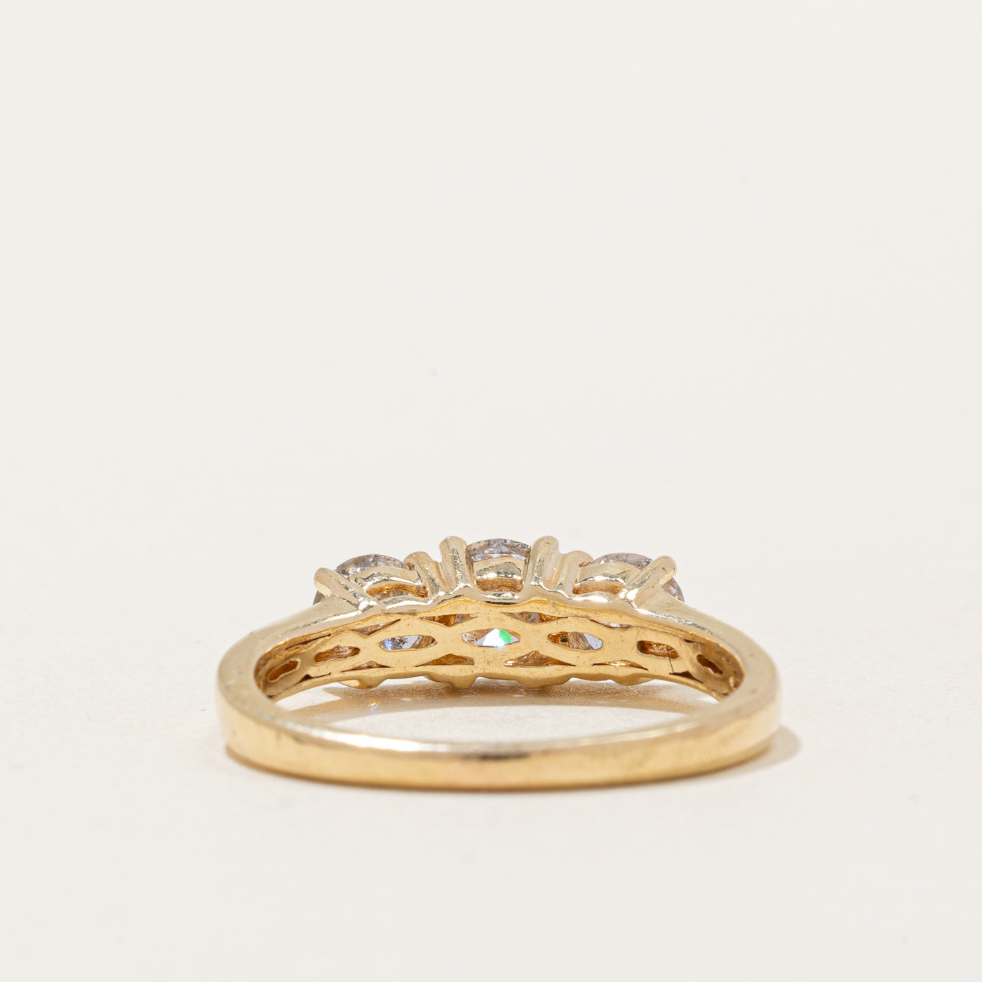 1.00ctw Three Stone Diamond Ring for Women - Size 5.25 | Elegant Wedding Band, Anniversary Gift & Engagement Jewelry | Perfect for Proposals, Special Occasions & Everyday Luxury
