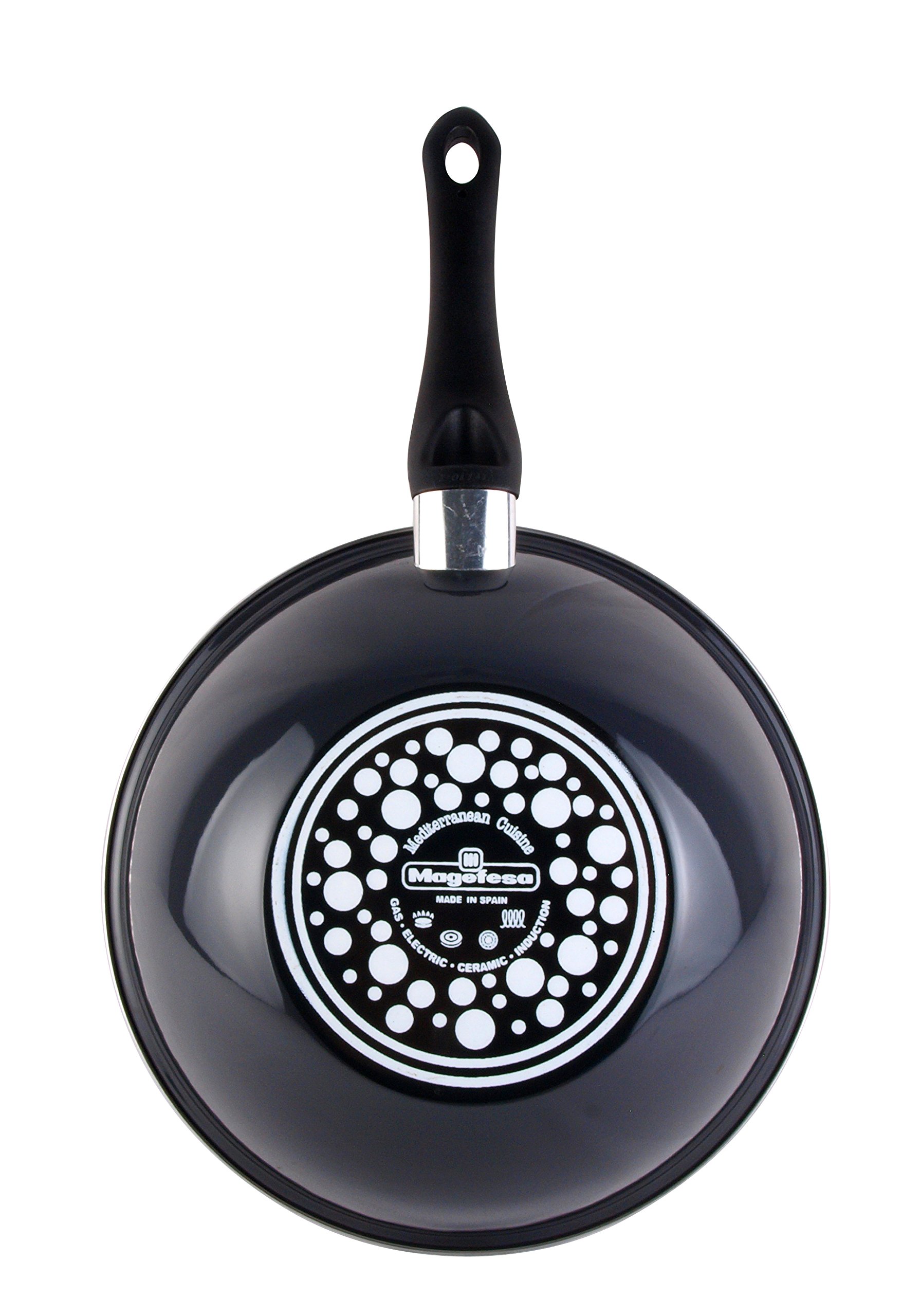 Megafesa Dolomiti Non-Stick Wok Pan 28cm - Gray Marble Coating, Durable & Scratch-Resistant for Stir-Fry, Sautéing & Asian Cooking - Perfect for Home Chefs & Professional Kitchens