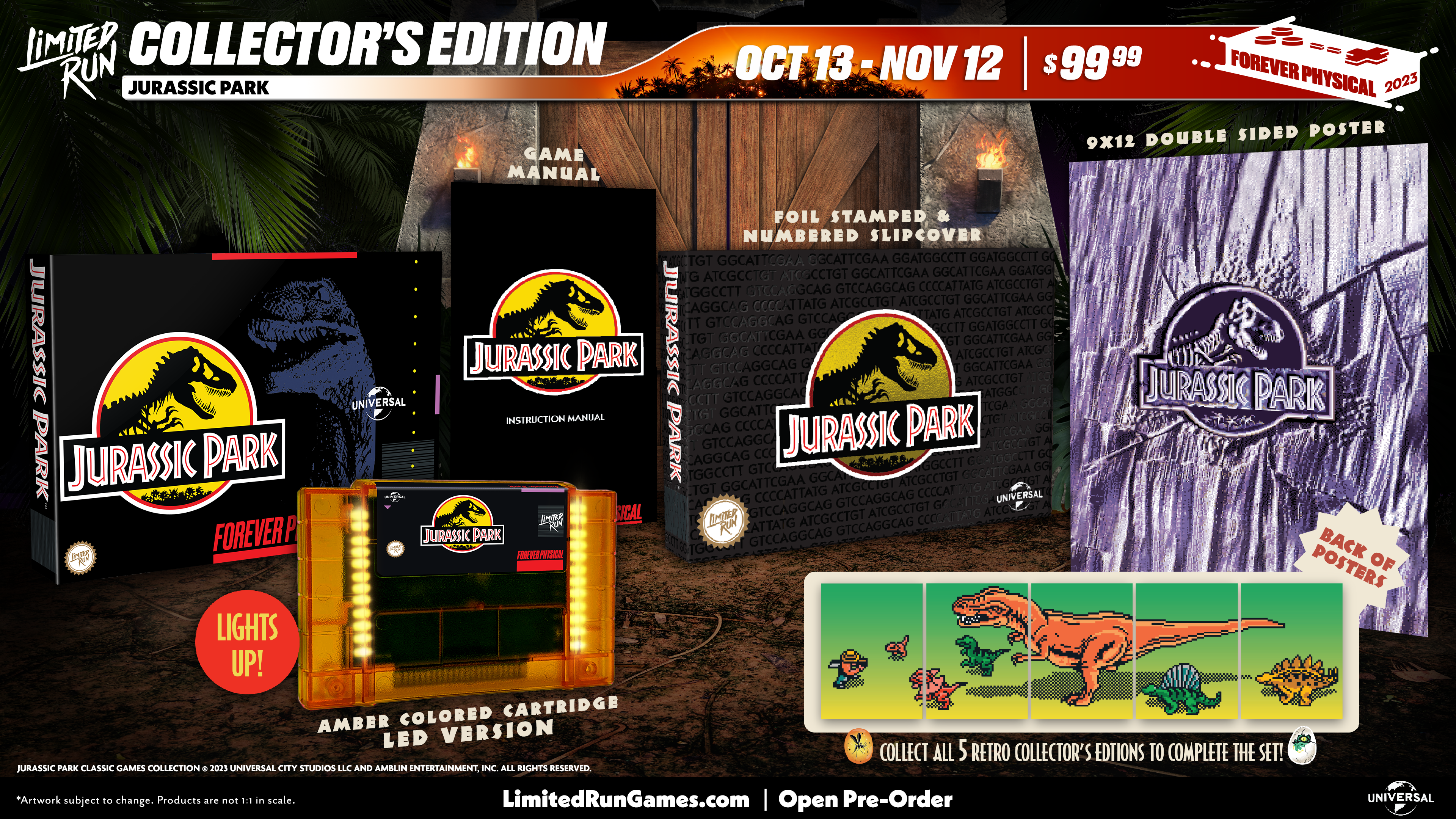 Jurassic Park Collector's Edition SNES Game - Classic Retro Video Game for Nintendo Super Nintendo Entertainment System - Perfect for Jurassic Park Fans & Retro Gaming Collectors