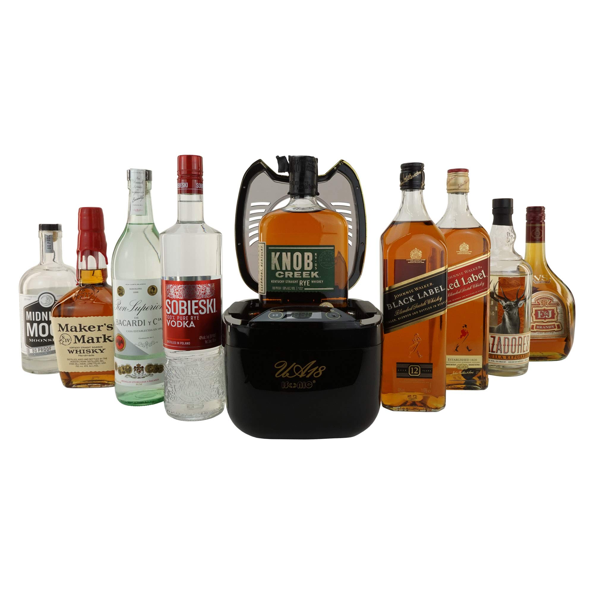 iSonic UA18A Ultrasonic Accelerator - Compact Cold Brew Maker, Wine Aerator, Whiskey & Spirit Aging Tool for Infusion & Liposomal Vitamin C - Perfect for Home Bar, Kitchen & DIY Beverage Enthusiasts