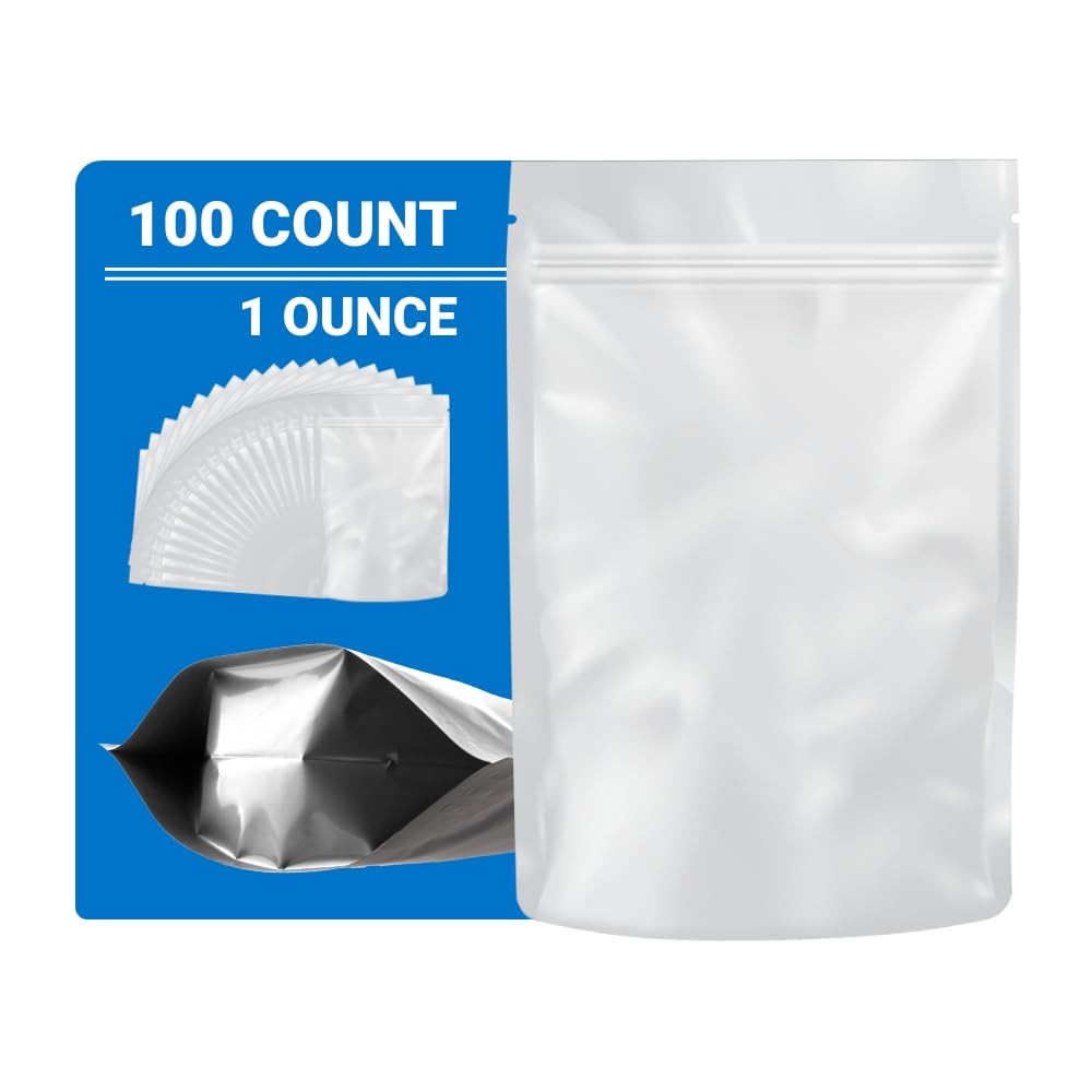 100 Count 1 Ounce Smell Proof Mylar Bags - 9
