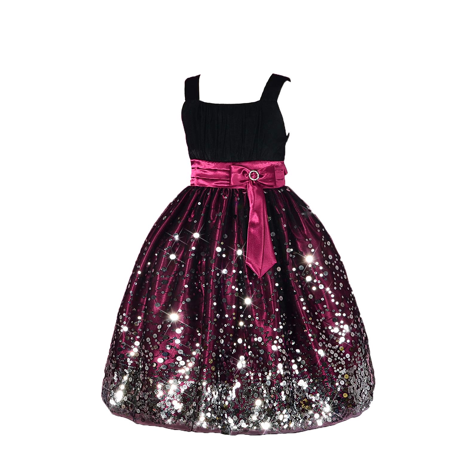 Elegant Daisy Girls' Sequined Pageant Dress for Birthday Party & Prom - Perfect for Pageants, Special Occasions & Formal Events