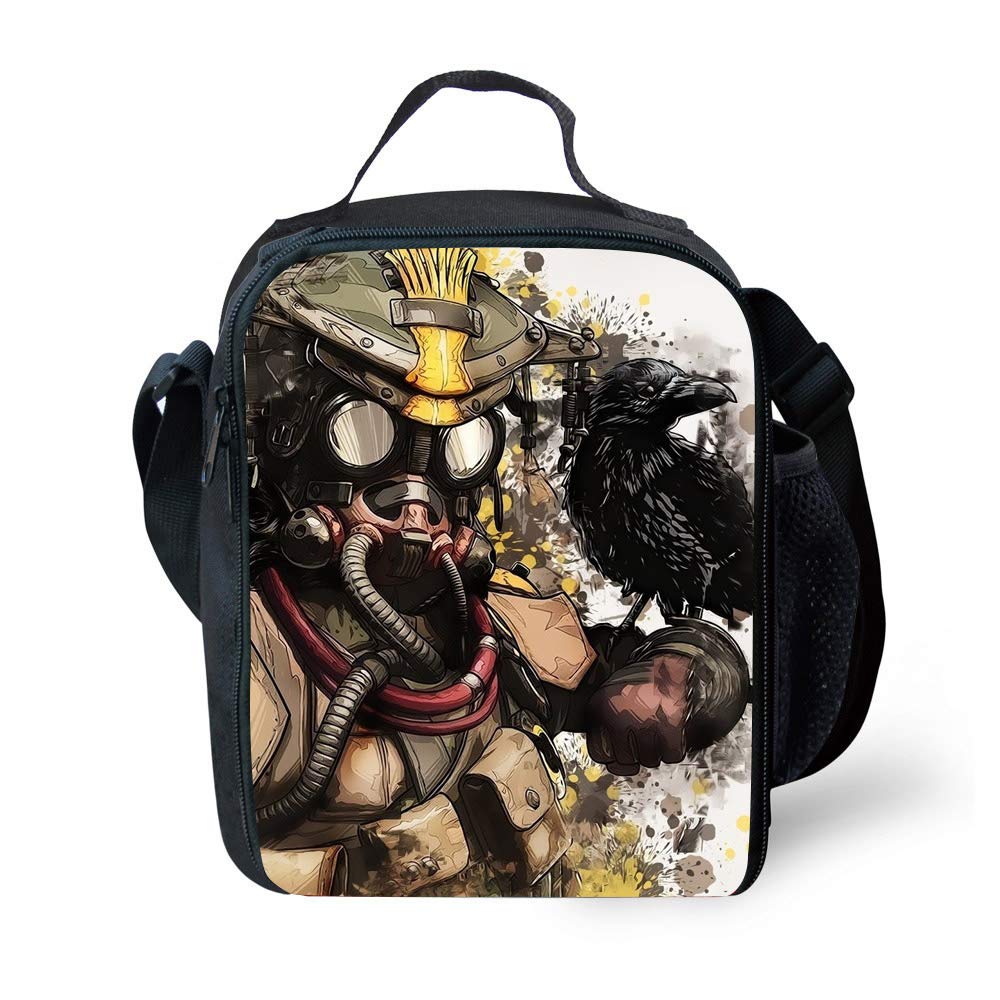 Personalized Apex Legends Insulated Lunch Box for Kids - Ewings Reusable School Lunch Bag for Boys & Girls (7.9x3.1x9.8 Inches) - Perfect for School, Picnics & Gaming Events