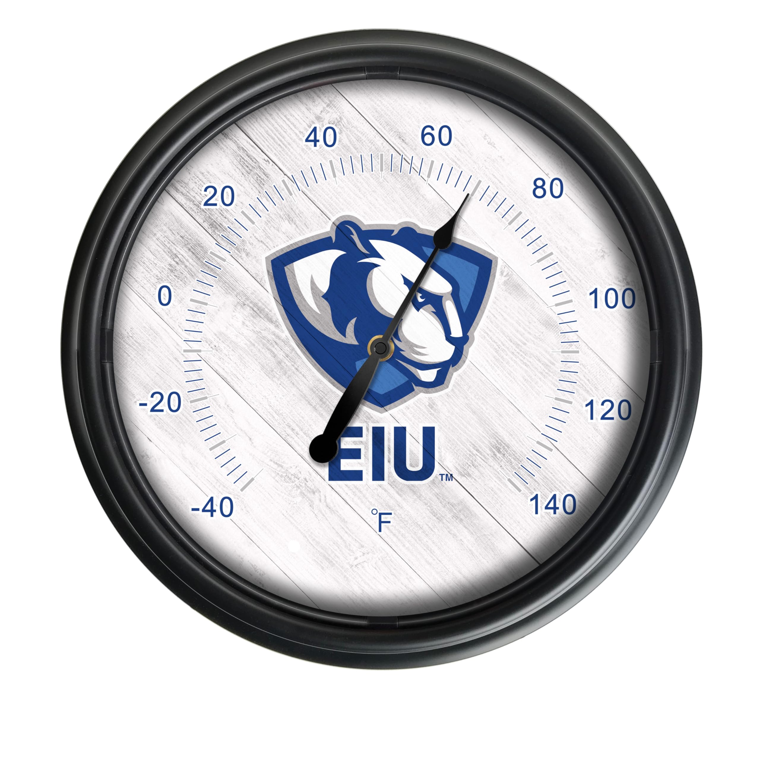 Eastern Illinois University Digital LED Thermometer - Indoor/Outdoor Temperature Humidity Monitor with Backlight for Home, Office, Garden, Greenhouse, and Weather Station Use