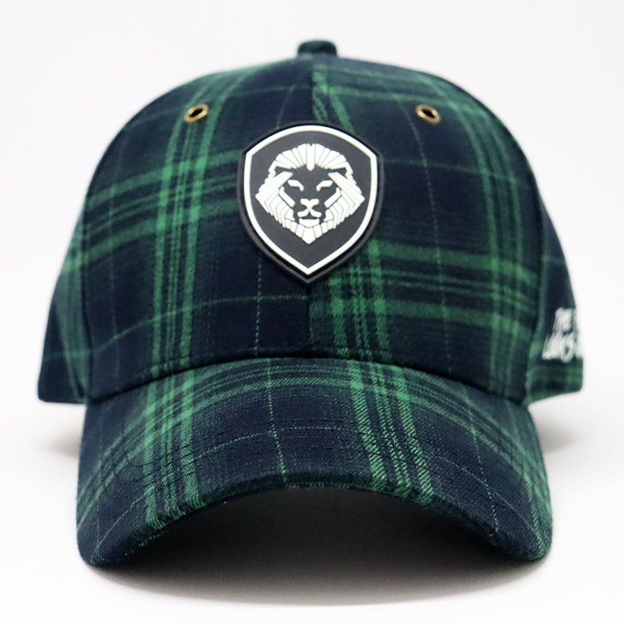 VT Shield Logo Green Tartan Plaid Snapback Hat - Stylish Adjustable Baseball Cap for Men & Women - Perfect for Outdoor Sports, Casual Wear & Street Fashion