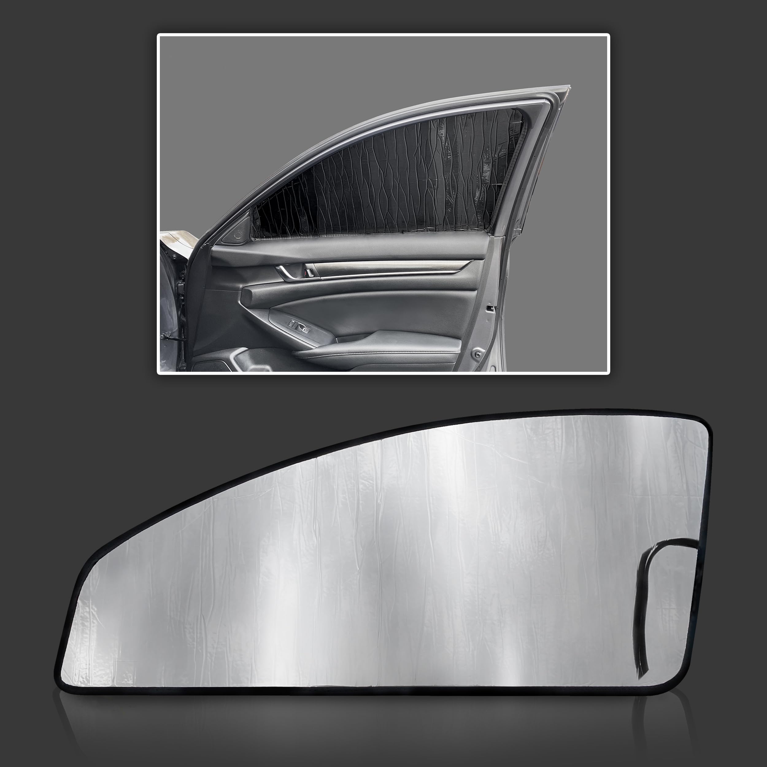 Custom Fit Front Side Window Sun Shades (2-Pack) for 2018-2022 Honda Accord Sedan - UV Blocking, Heat Insulating Privacy Shades | Perfect for Summer Protection & Car Interior Preservation | Made in USA