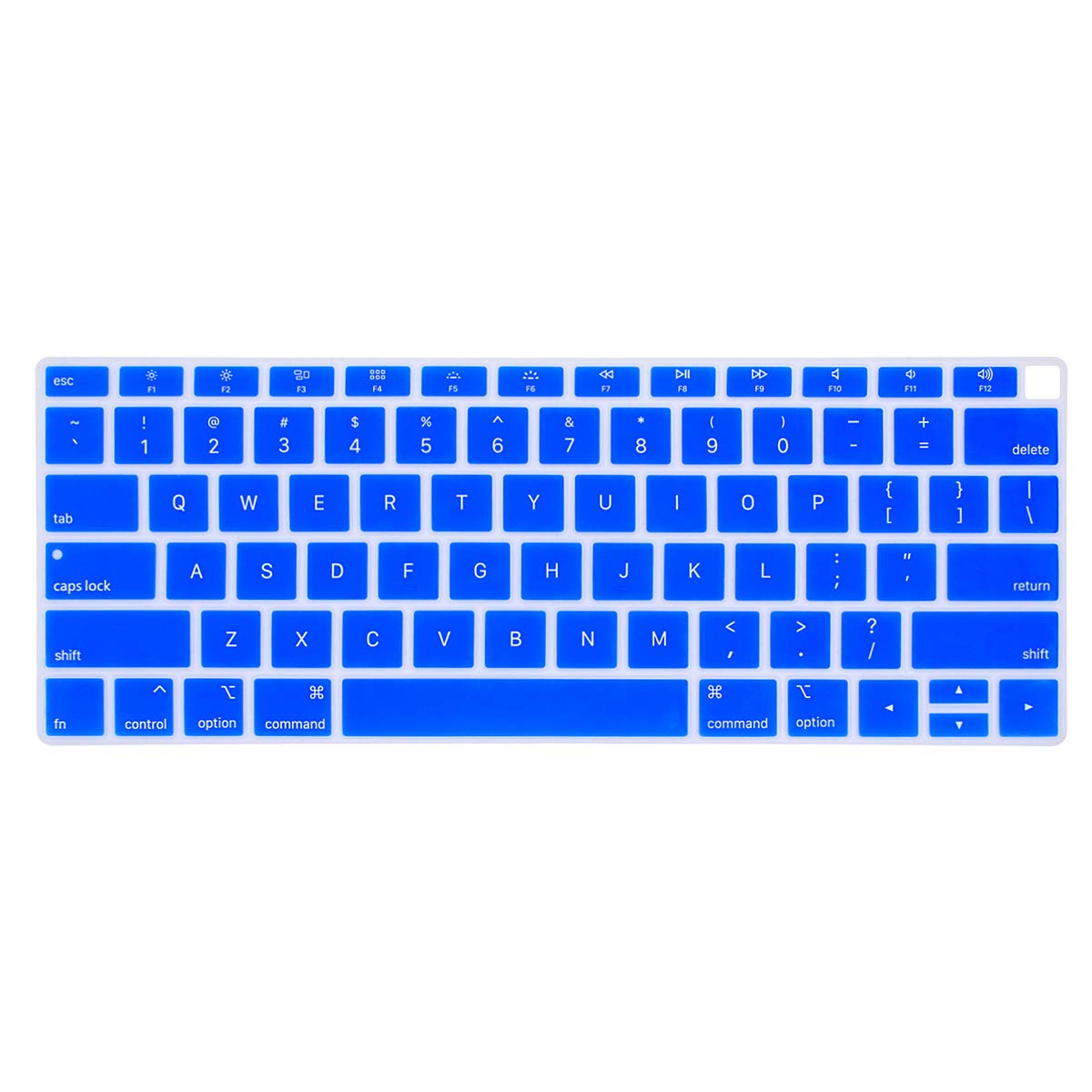 Se7enline MacBook Air 13 Inch Keyboard Cover (2023-2018 Models) - Soft Silicone Protector for A1932 Touch ID Model | US Layout | Deep Blue | Perfect for Office, Home & Travel Use