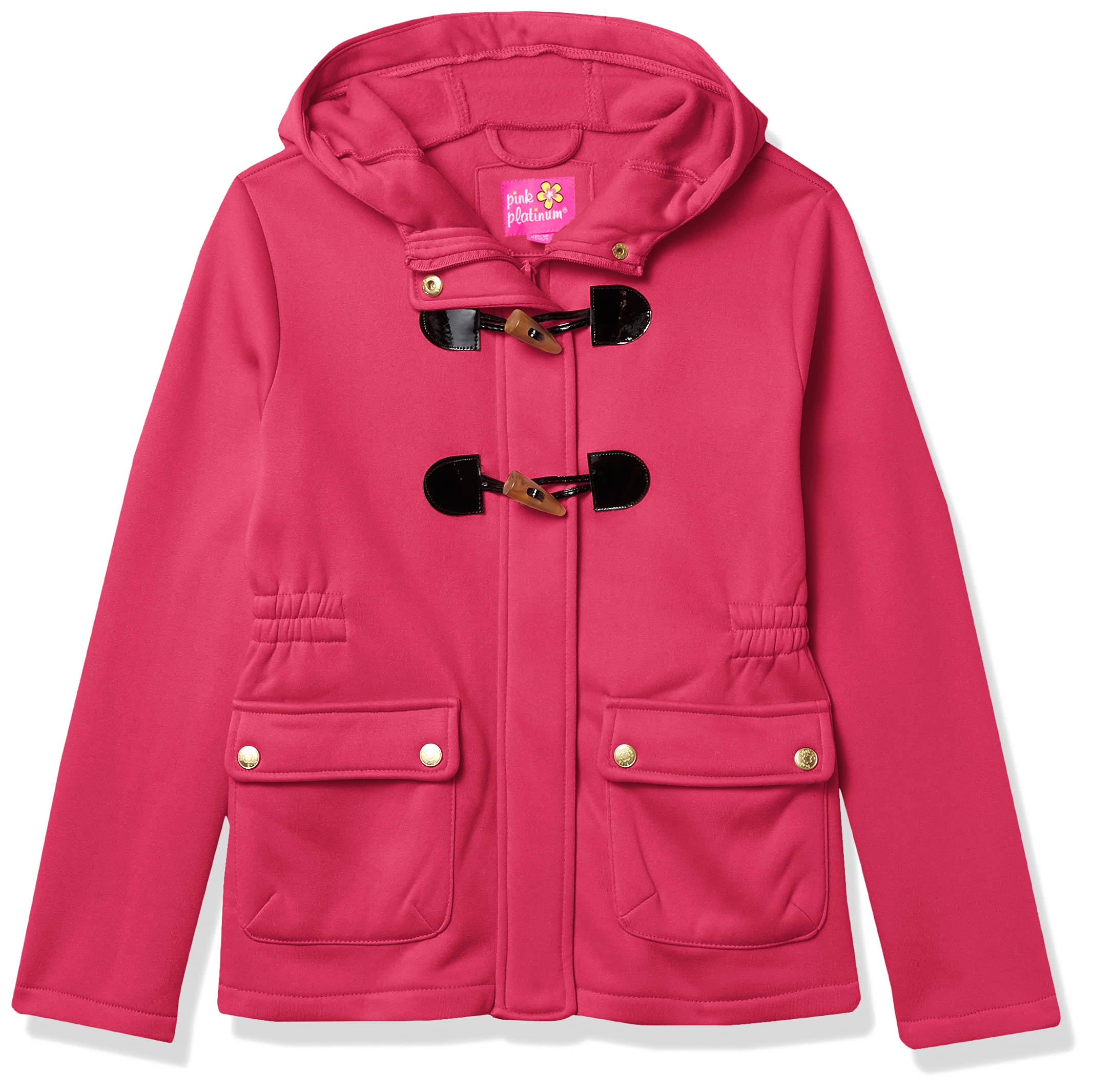 Pink Platinum Girls' Lightweight Fleece Hooded Jacket - Soft & Warm Winter Coat for Kids - Perfect for School, Outdoor Play & Cold Weather Activities