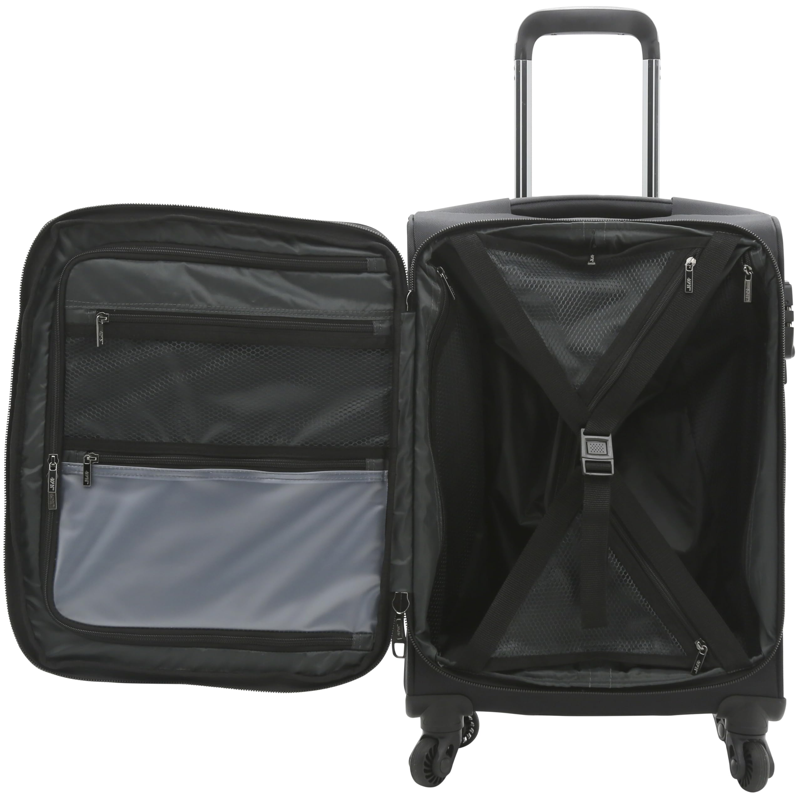 Travelers Club Explorer Expandable 28-Inch Check-In Luggage - Black Suitcase for Air Travel, Business Trips & Vacation Packing