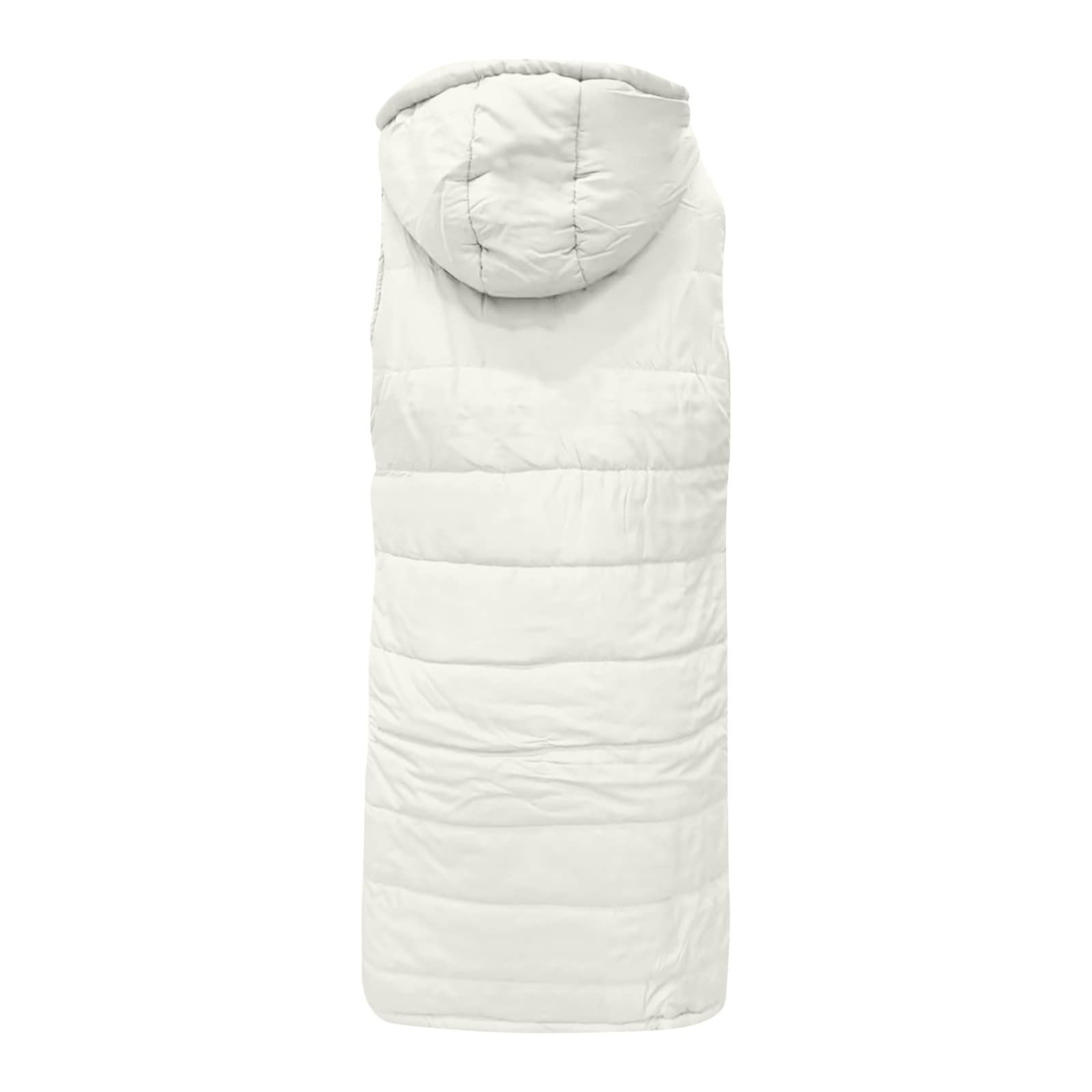 Yelldesk Lightweight Puffer Jacket for Women - Long Quilted Sleeveless Parka Vest with Hood, Trendy Winter Outerwear | Perfect for Cold Weather, Outdoor Activities & Casual Fashion