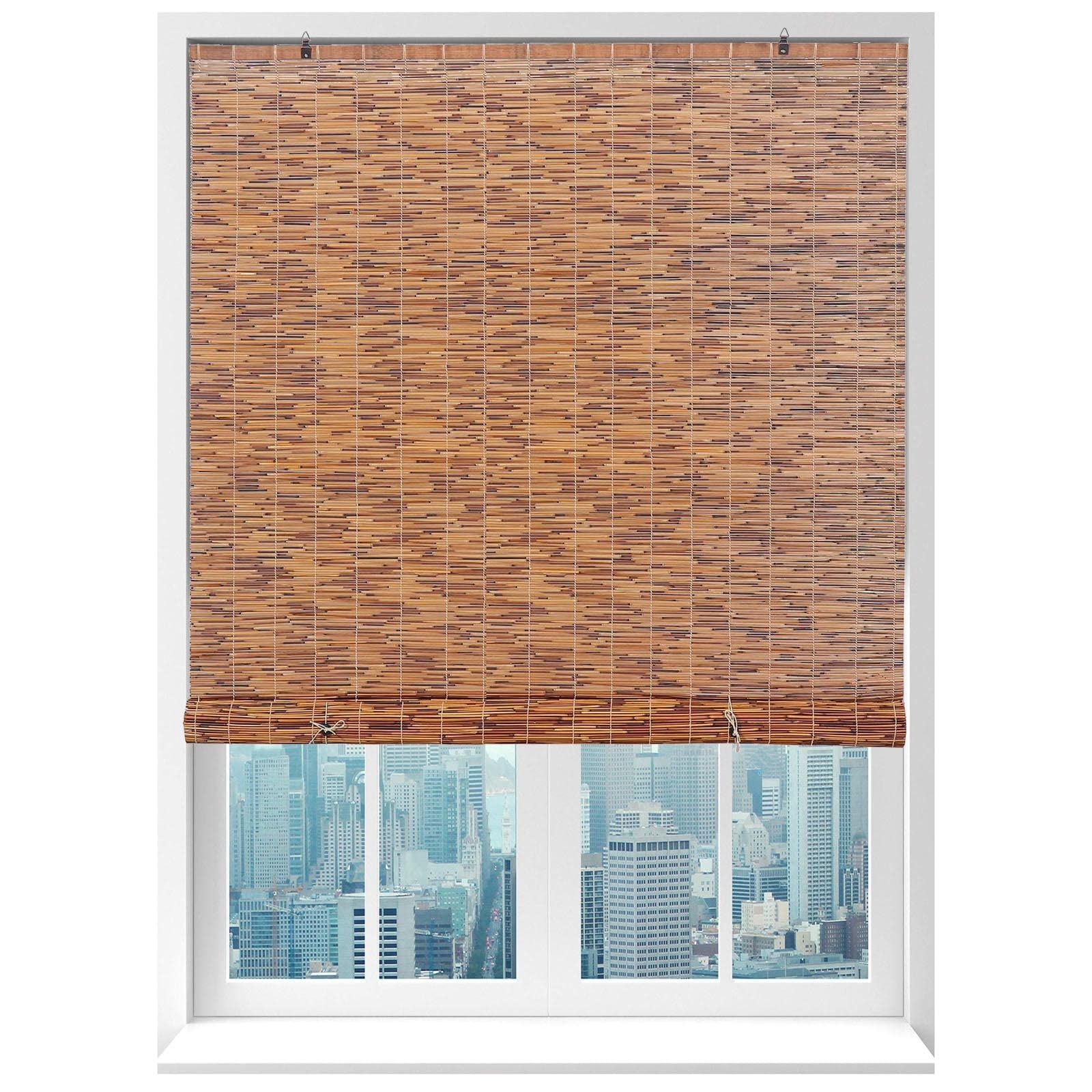 Brown Bamboo Roller Shades - 10