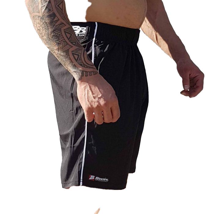 Brachial Airy Shorts for Men & Women - Breathable Black & White Athletic Shorts | Perfect for Running, Gym Workouts & Summer Outdoor Activities