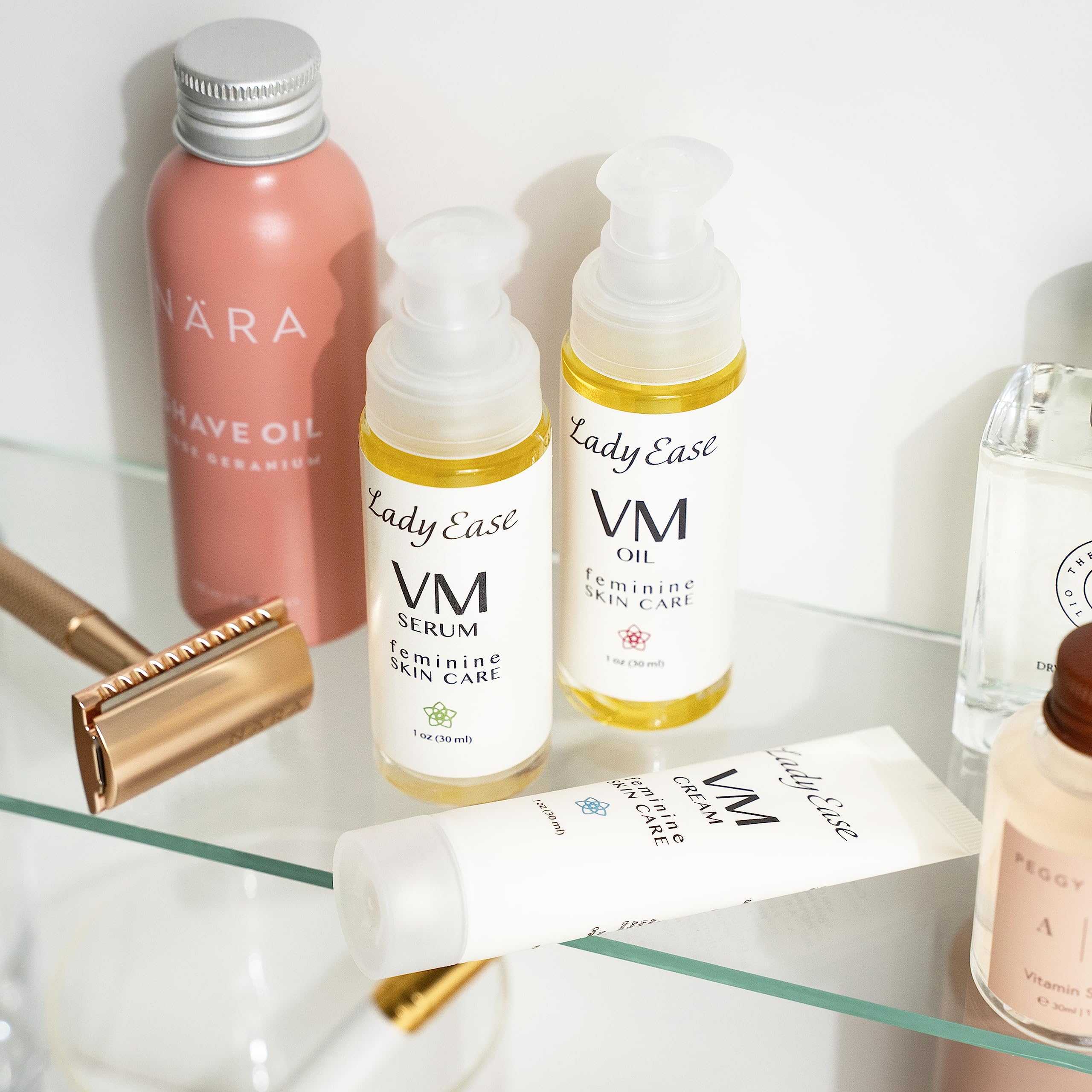 Organic Vaginal Moisturizer Set - VM Oil, VM Serum & VM Cream for Dryness Relief - Hydrating, Nourishing & Soothing Intimate Care - 3oz - Perfect for Menopause, Postpartum & Daily Comfort