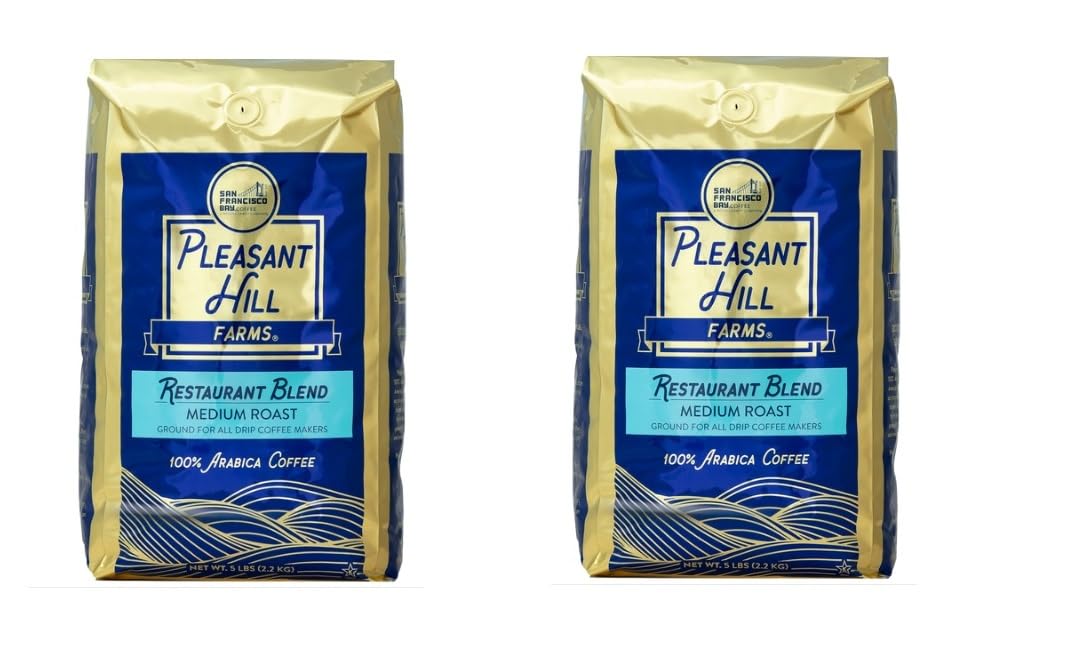 Premium Arabica Ground Coffee Blend - 2 Pack (5 lb Each) - Restaurant Quality for Cafes, Offices & Home Brewing - Rich & Smooth Flavor