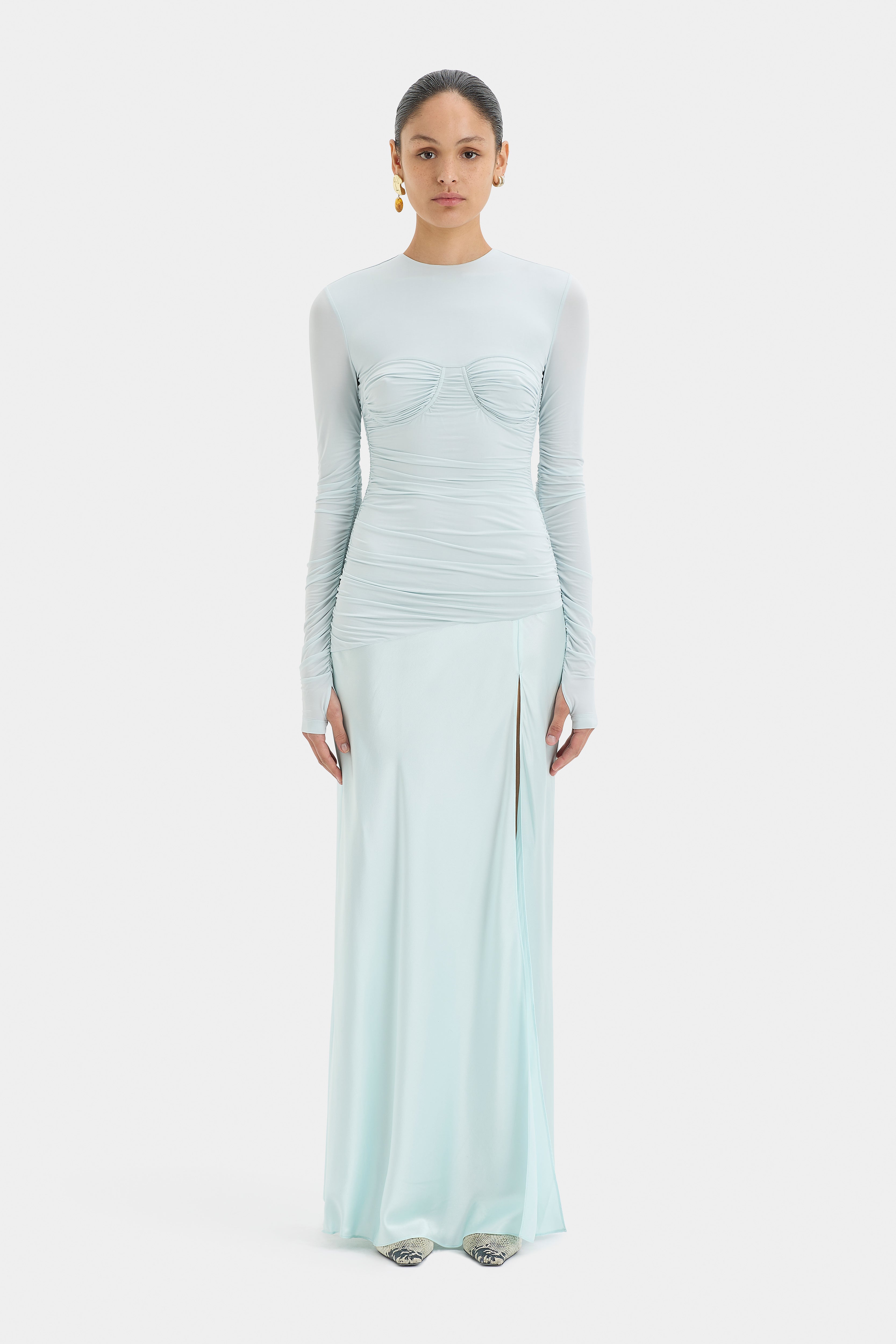 Alessia Elegant Draped Evening Gown for Women - Formal Party Dress for Prom, Wedding & Special Occasions