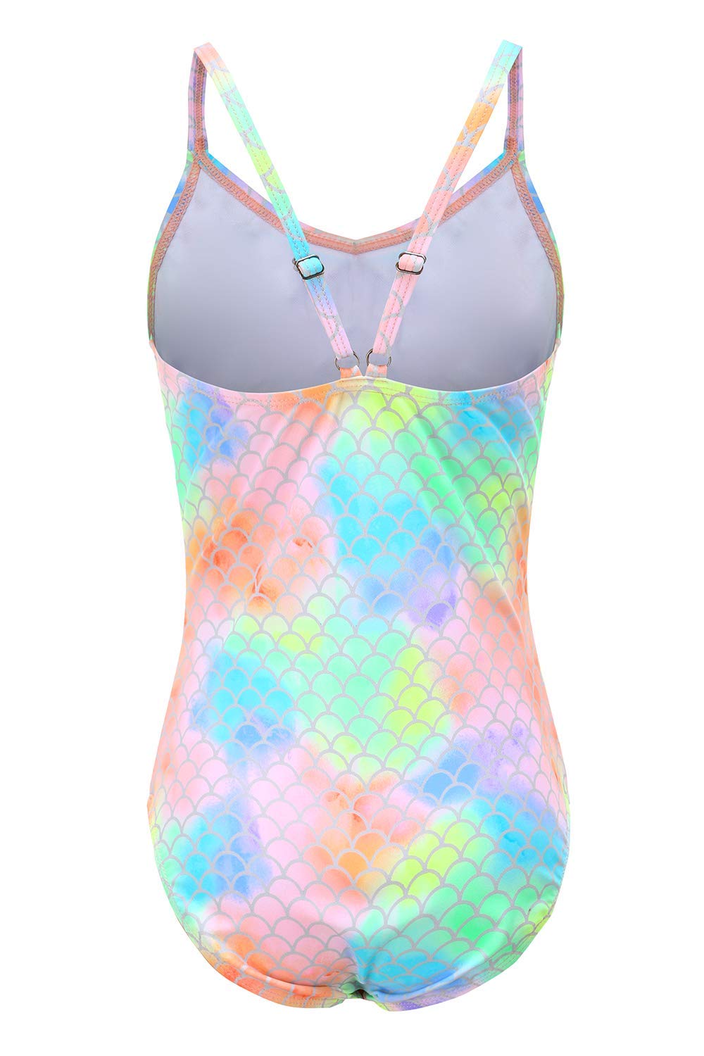 Rainbow Striped One Piece Swimsuits for Girls - Cute Bathing Suits for Kids Beach & Pool Swimwear | Perfect for Summer Vacations, Water Parks & Swimming Lessons
