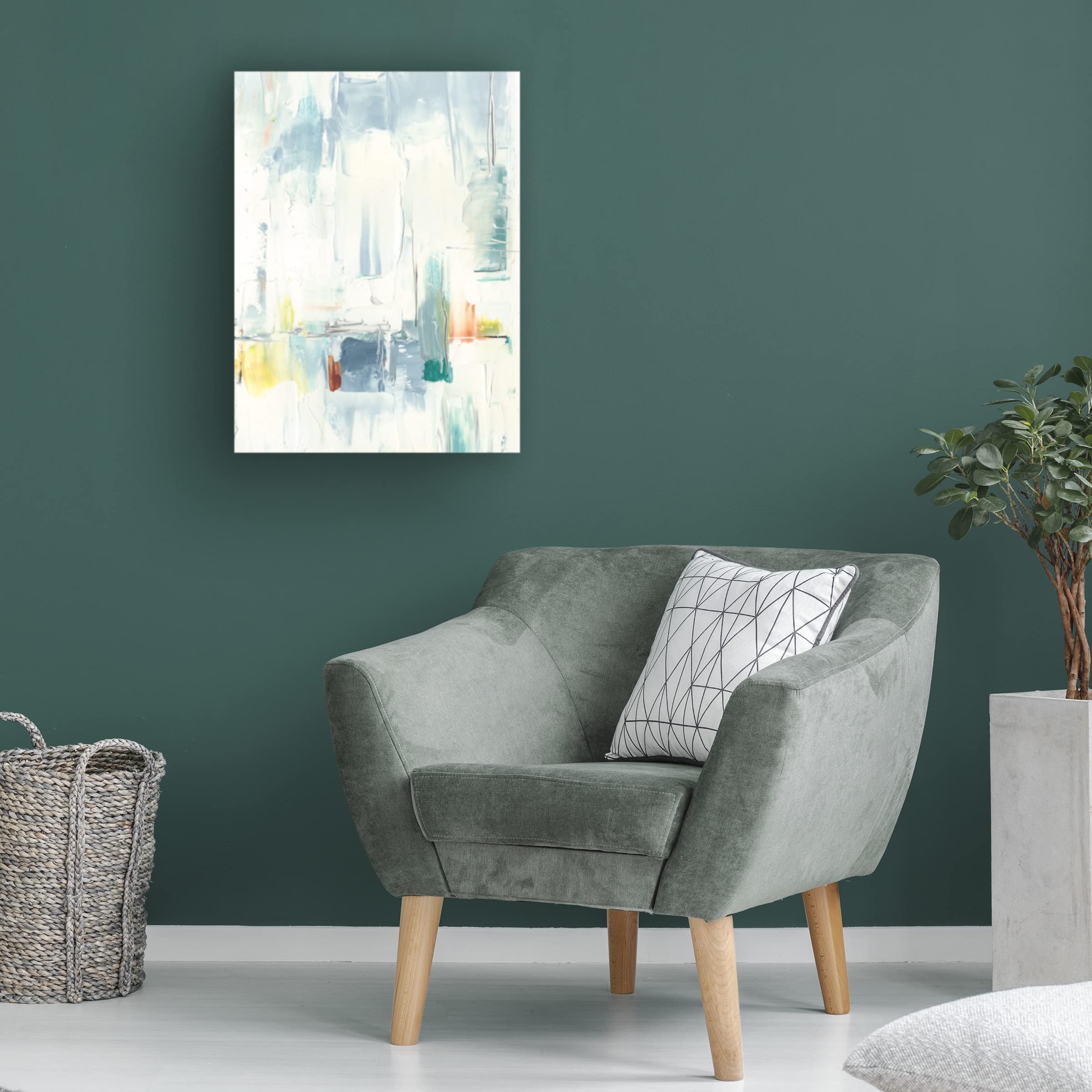 Trademark Fine Art 'Rainy City II' Canvas Wall Art Print by Ethan Harper - Urban Rainy Street Scene Painting for Living Room, Bedroom & Office Decor