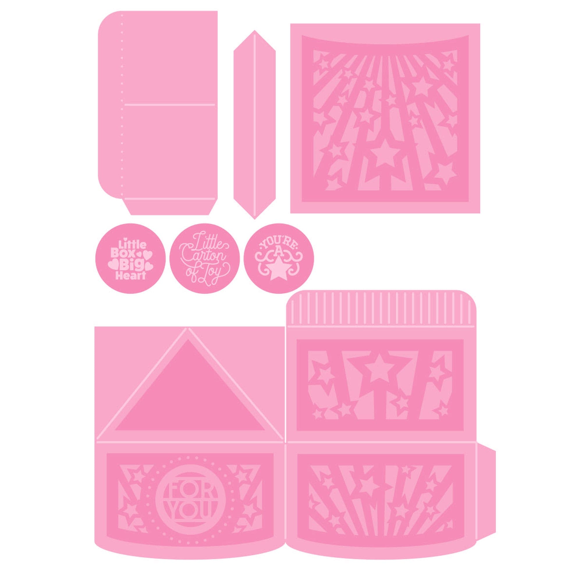 Creative DIY Carton Gift Box Die Set - CREATE14 for Handmade Greeting Cards, Scrapbooking & Craft Projects