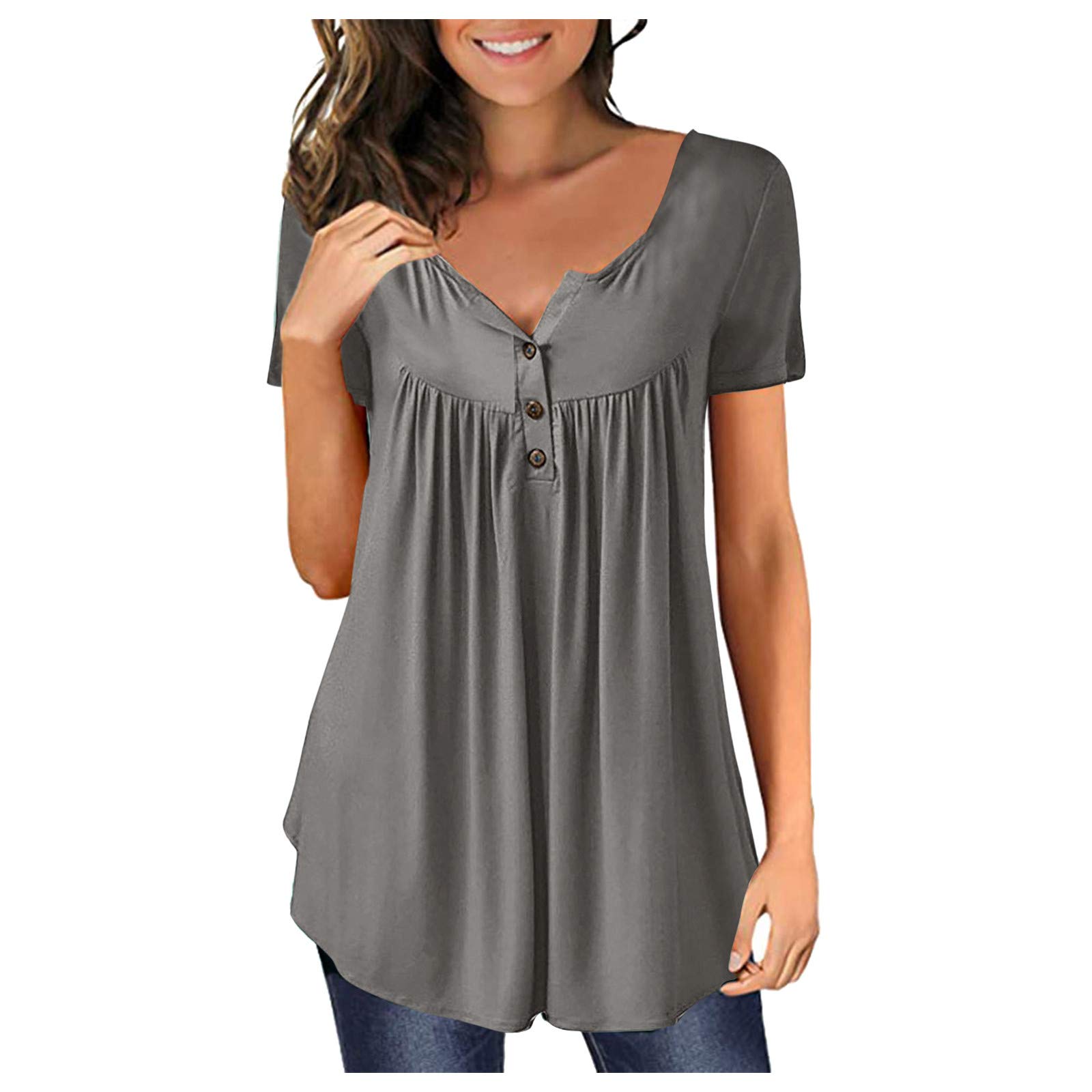Women's Sunflower Graphic T-Shirt - Summer Short Sleeve Loose Fit Cute Casual Tee for Beach, Vacation & Everyday Wear