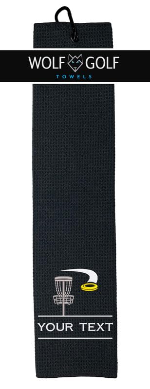 Custom Disc Golf Towel with Clip - Personalized Golf Accessories & Gifts for Disc Golf Players - Perfect for On-Course Sweat Wipe & Equipment Cleaning
