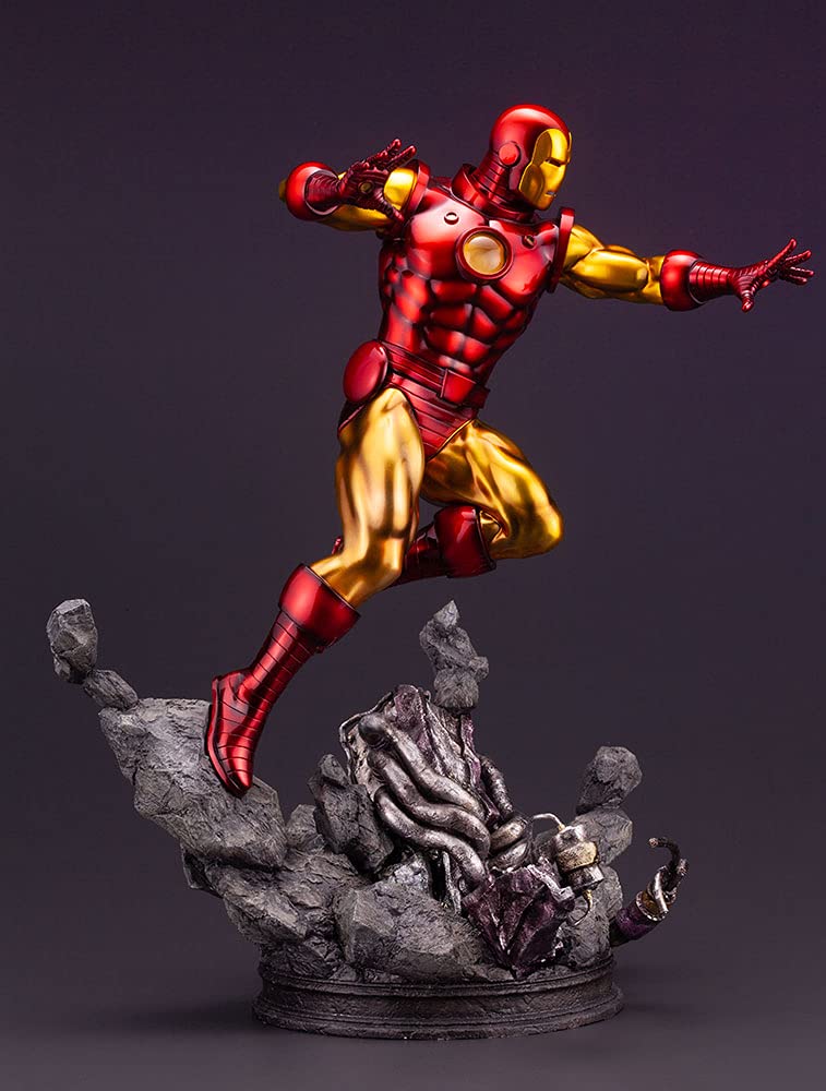 Marvel Avengers Iron Man FIN Art Statue Collectible Figure - Premium Superhero Home Decor for Marvel Fans & Collectors | Perfect for Display Shelf, Office Desk, or Gift for Comic Lovers