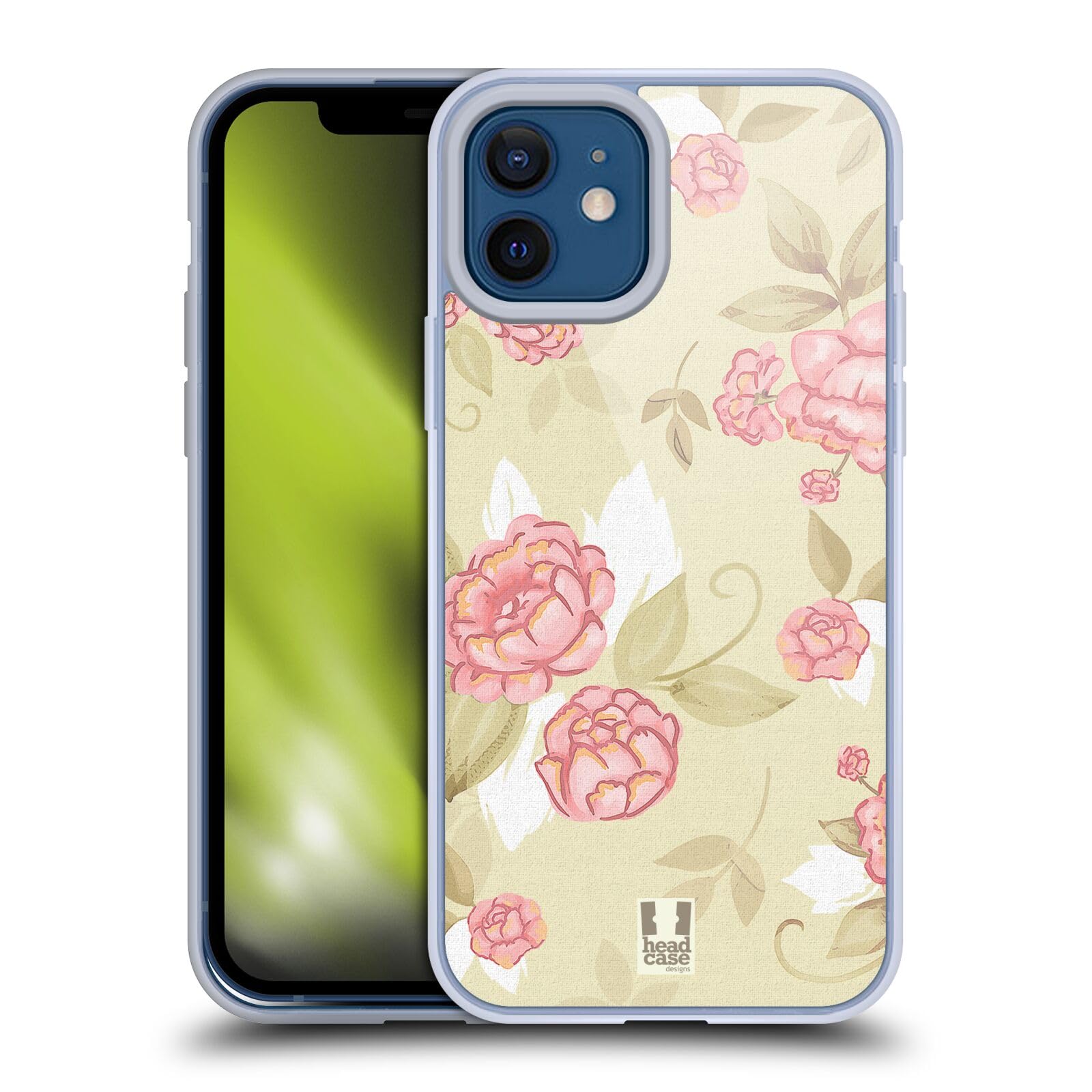 Vintage Roses French Country Soft Gel Phone Case Compatible with Apple iPhone 12 & iPhone 12 Pro - Stylish Protective Cover for Everyday Use, Travel & Gifts