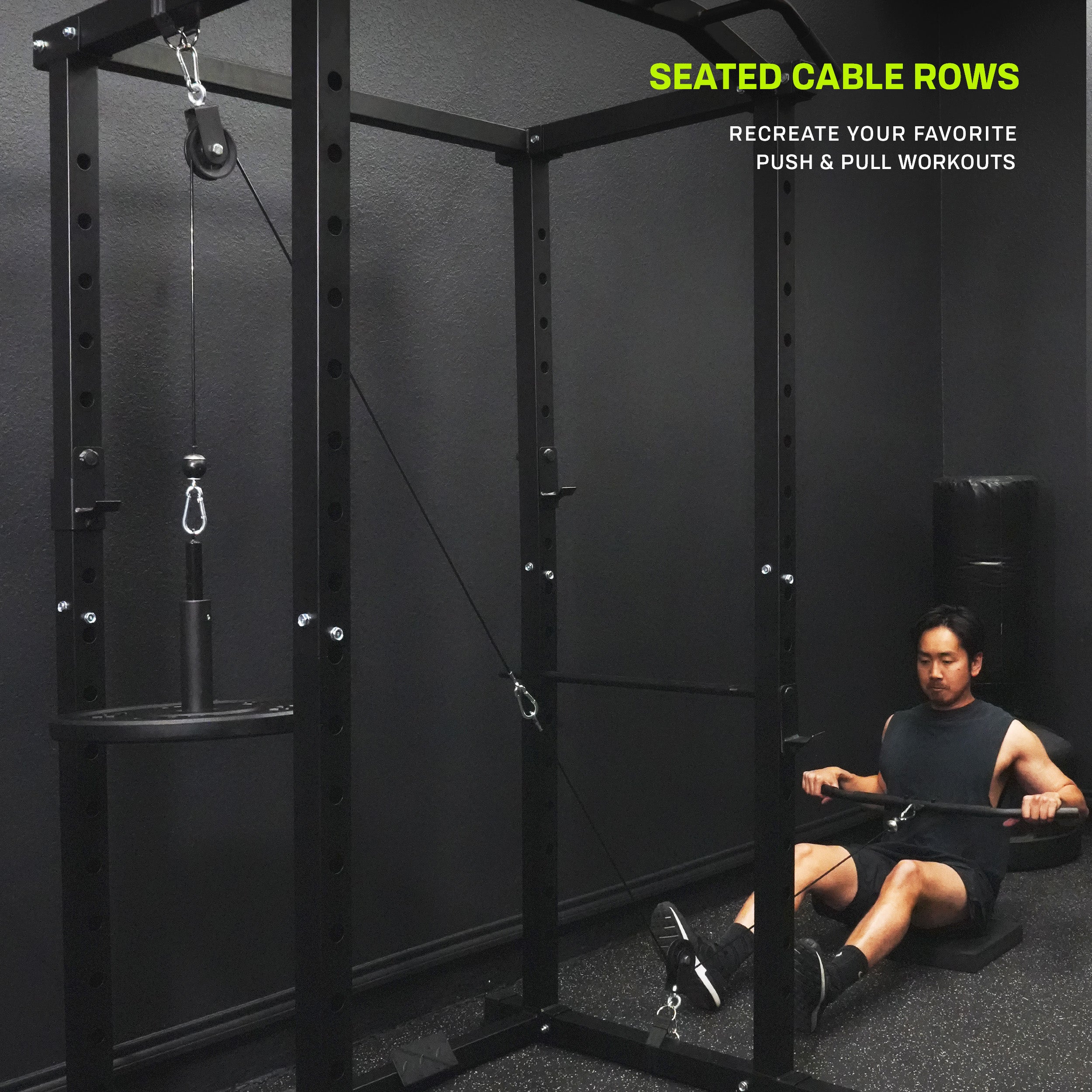 PRCTZ Adjustable Cable Pulley System for Home Gym, Strength Training & Workout Equipment - Perfect for Full-Body Exercise, Weight Lifting & Fitness Training