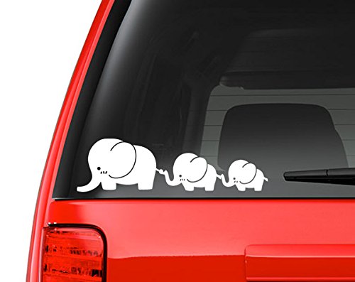 Cute Elephant Family Vinyl Decal Sticker - 5