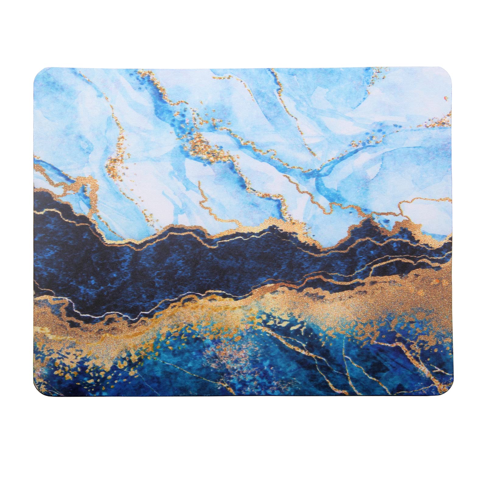 Non-Slip Gaming Mouse Pad with Marble Design - 9.5x7.9 Inch Rubber Base Computer Mouse Mat for PC, Laptop & Office Work - Perfect for Esports, Gaming Setups & Home Office Desks
