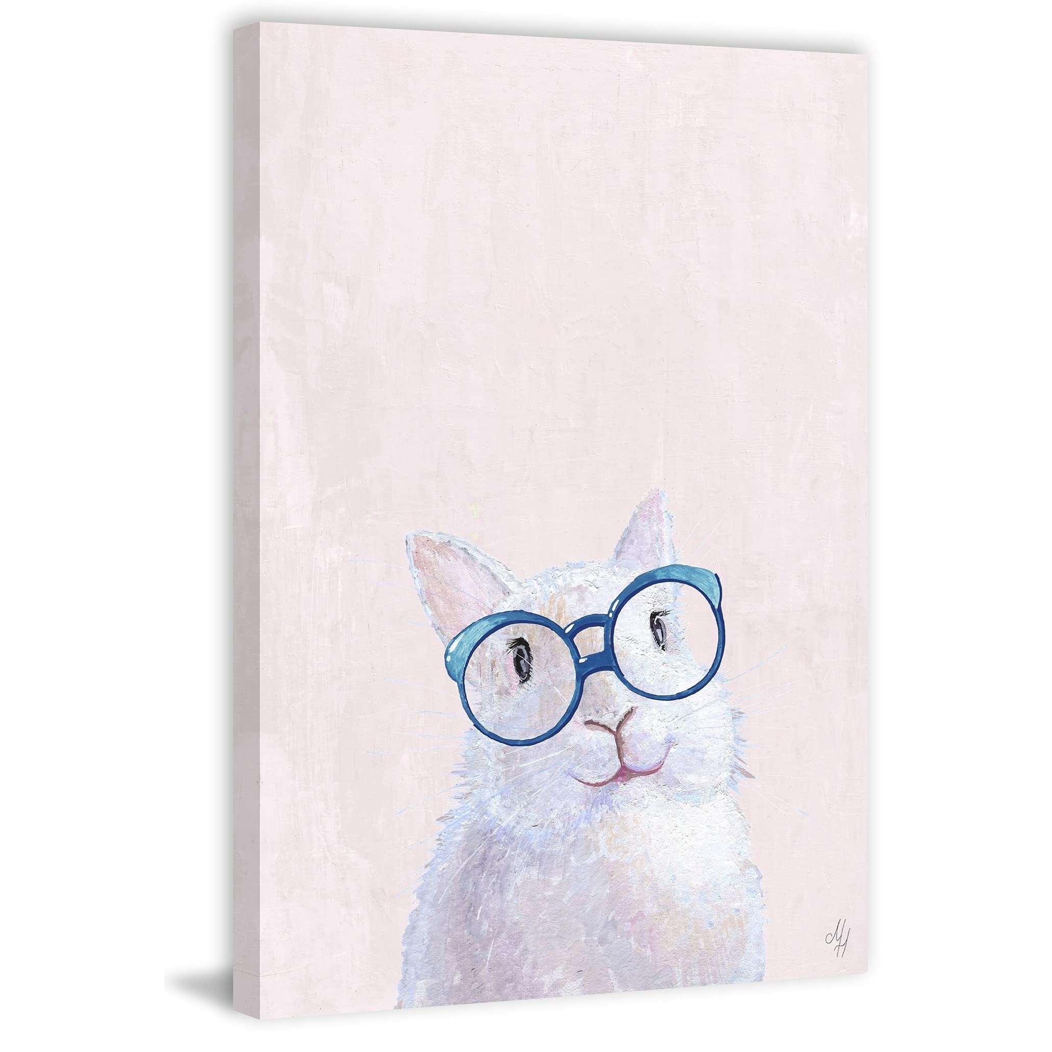 MARMONT HILL Handmade Glasses II Art Print on Wrapped Canvas 16x24 Inches - Modern Wall Decor for Living Room, Bedroom & Office