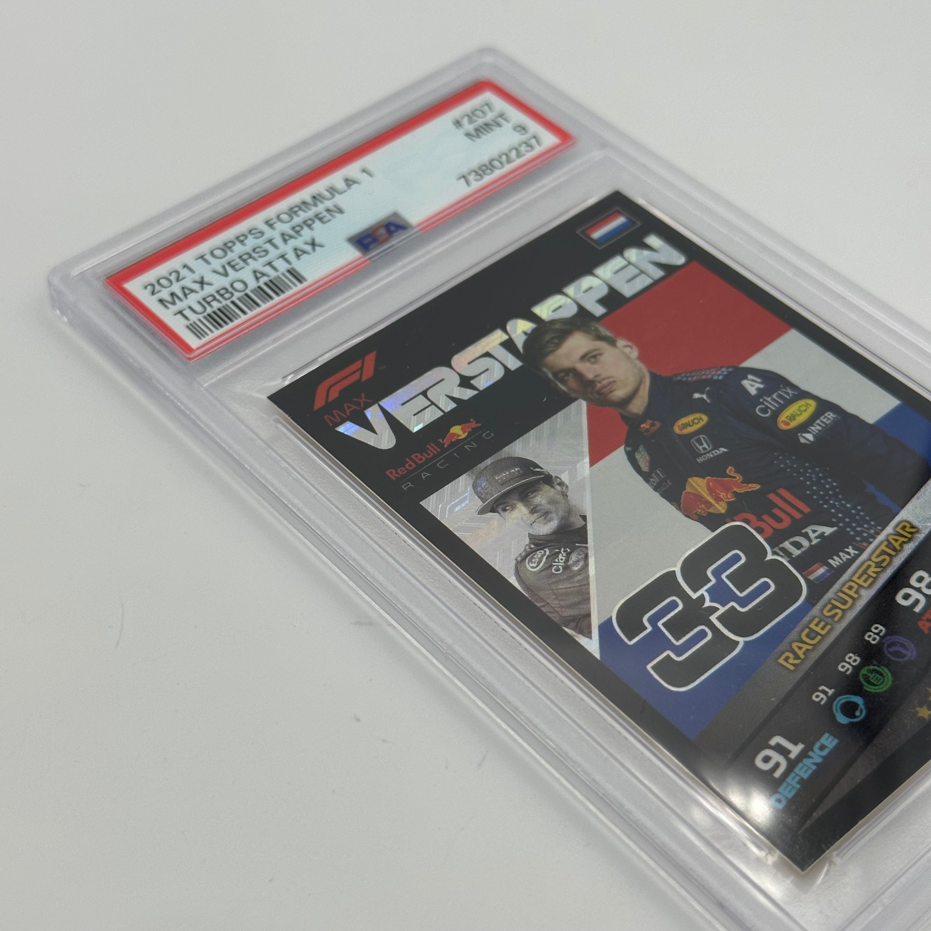 PSA 9 Graded MAX VERSTAPPEN #207 Racing Card - Perfect for Collectors, Sports Memorabilia Fans & Formula 1 Enthusiasts