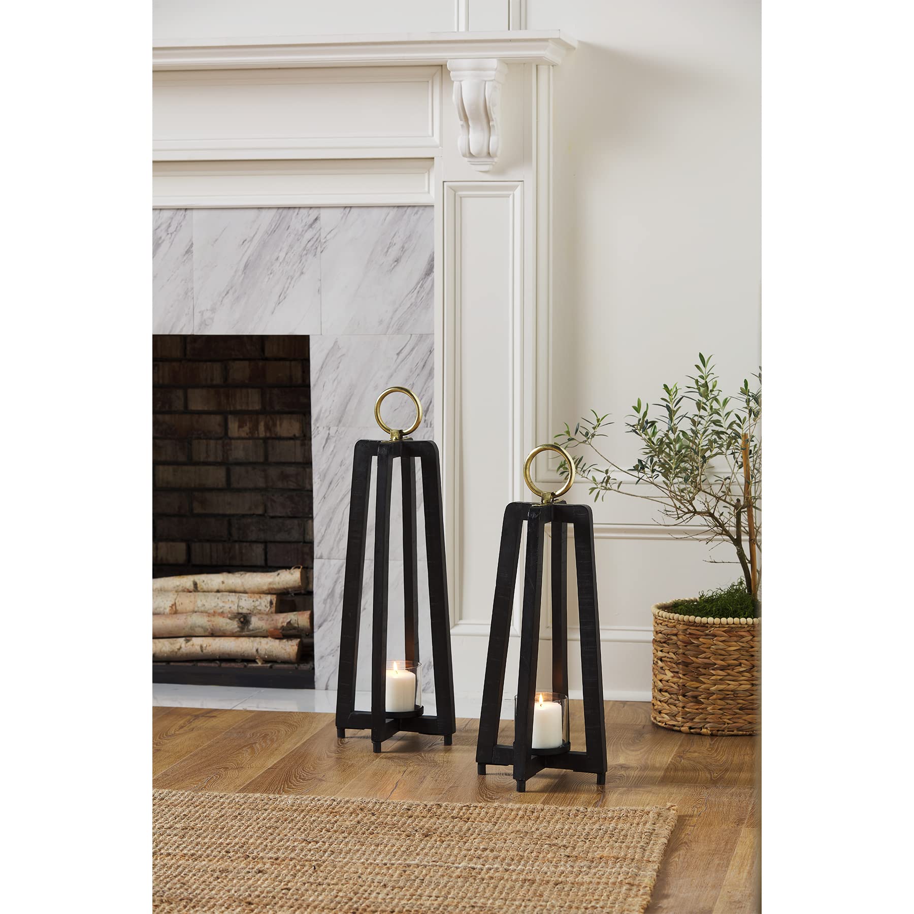Mud Pie Black Tall Lantern - Small 21
