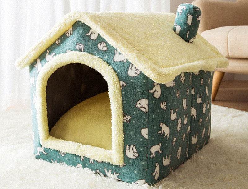 Foldable Pet Bed House - Portable & Washable Dog Cat Bed for Small Medium Pets - Perfect for Travel, Camping & Home Use