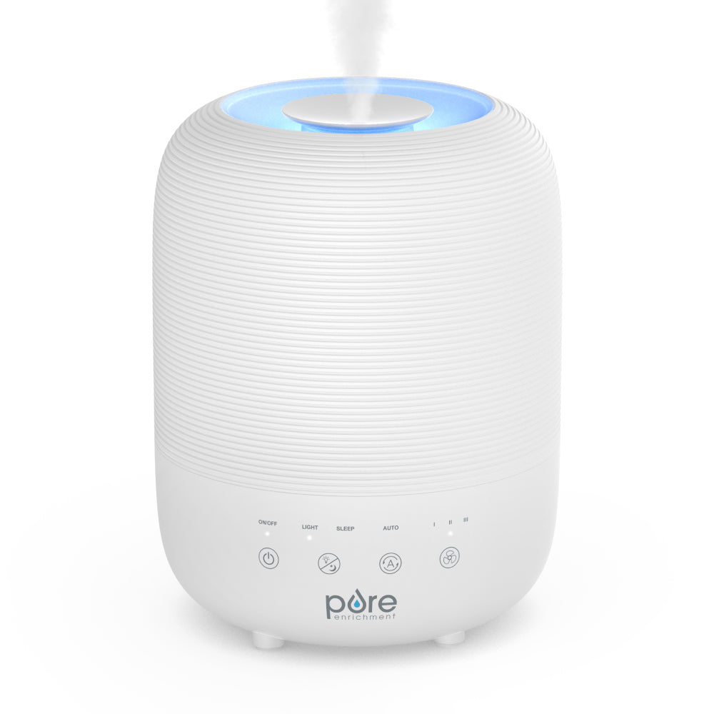 HUME™ Sense Top Fill Humidifier - Ultrasonic Cool Mist Humidifier for Bedroom, Nursery & Office - Quiet Air Moisturizer with Essential Oil Diffuser for Dry Skin & Allergies Relief
