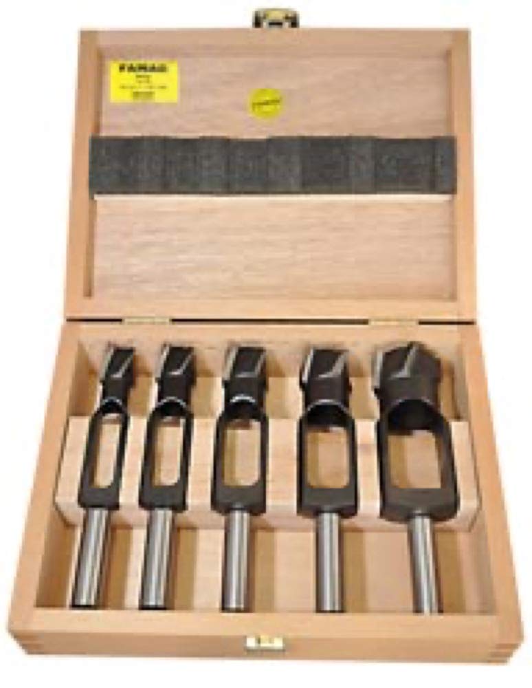 Alfa Tools TPC61448 5-Piece Tenon and Plug Cutter Set - Premium Woodworking Kit for Furniture Making & DIY Projects