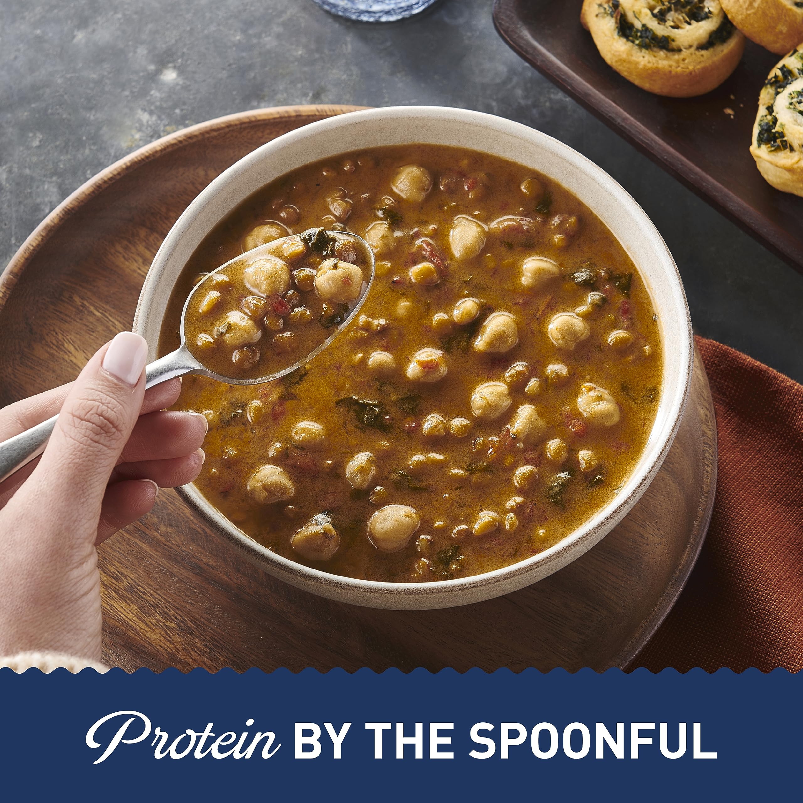 Progresso Mediterranean-Style Lentil Protein Soup - Vegetarian, High Protein, 19 oz (Pack of 12) | Healthy Lunch, Quick Meal, Office & Camping Food