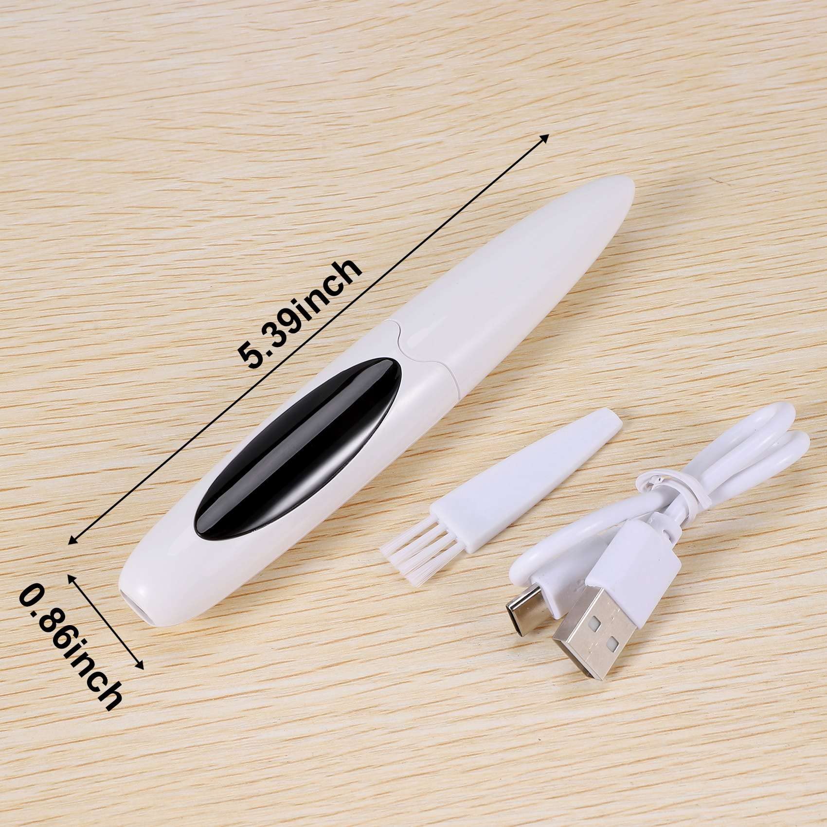 USB Rechargeable Electric Heated Eyelash Curler - Long Lasting Natural Lash Curling Kit (White) | Perfect for Home Use, Travel & Professional Makeup Application