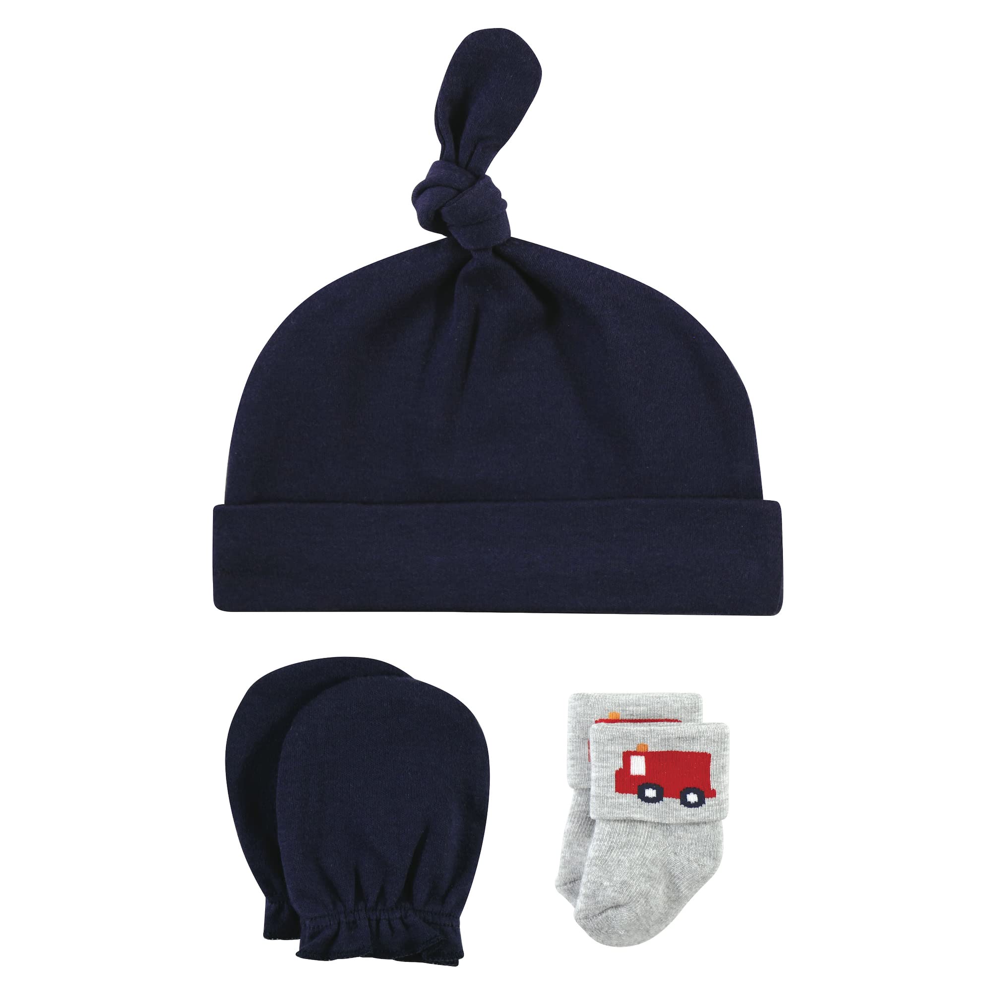Hudson Baby Girls Caps Mittens Socks Set for Winter Outfits