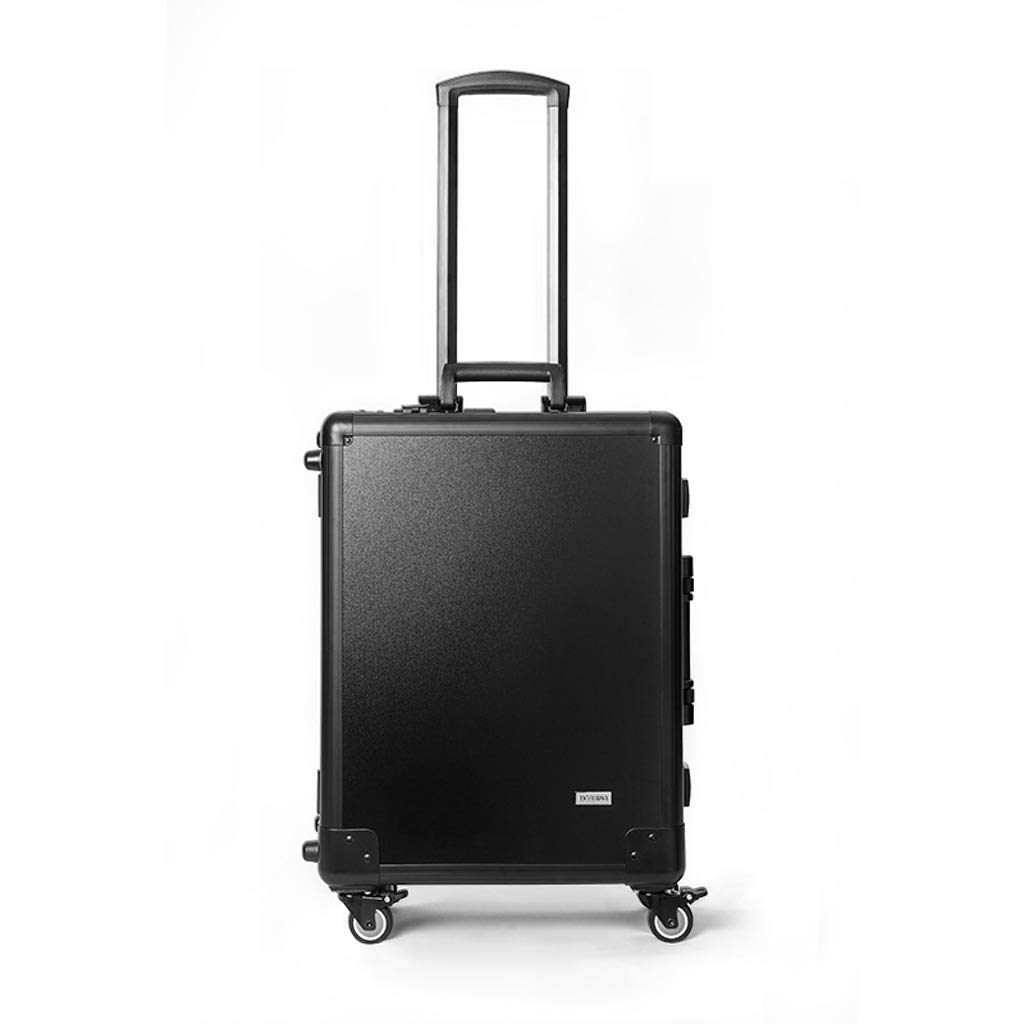 BYCDD Professional Rolling Makeup Train Case - Portable Cosmetic Storage Organizer with Removable Compartments for Makeup Artists & Cosmetologists (Black) | Perfect for Salon, Travel & On-the-Go Beauty Professionals